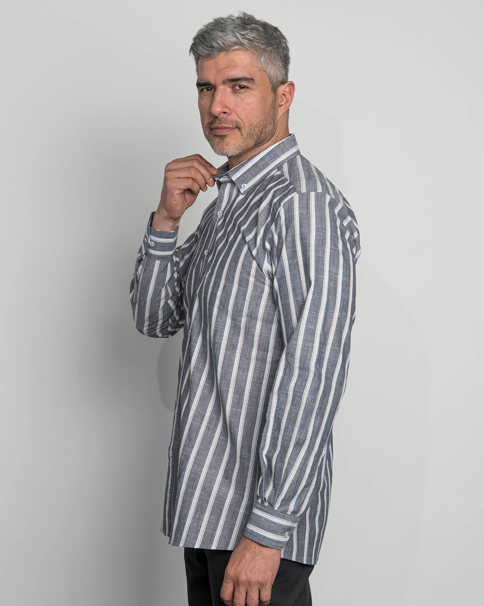 Camisa Algodón Azul Raya - Image 5