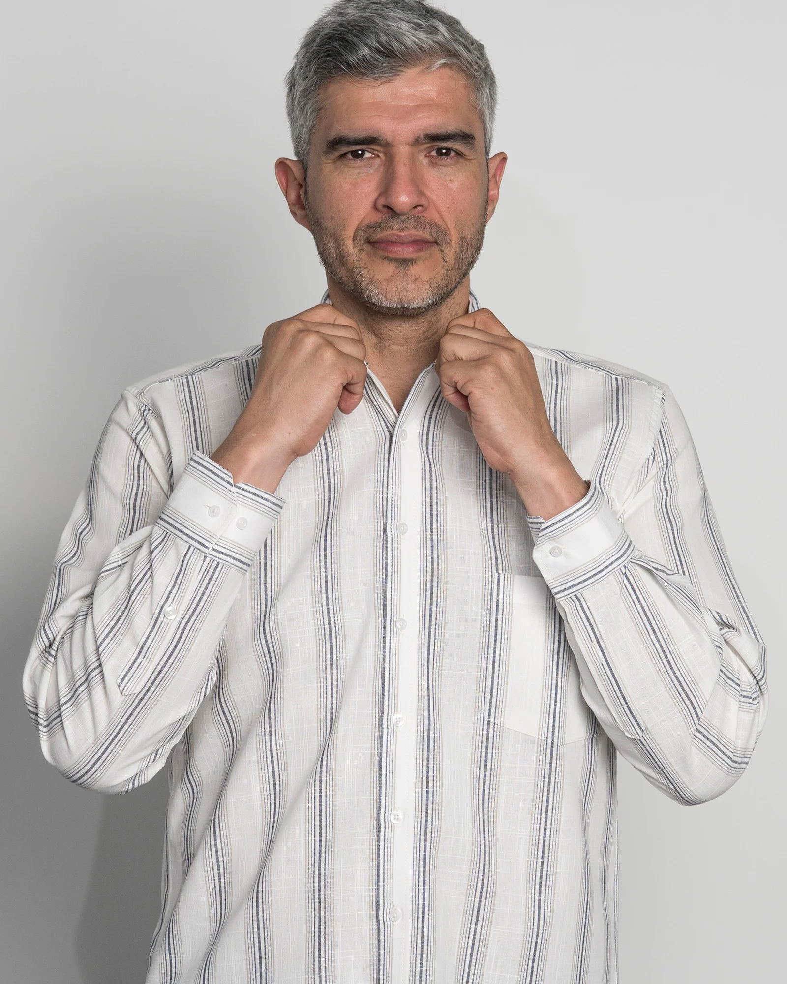 Camisa Algodón Raya Negra - Image 2