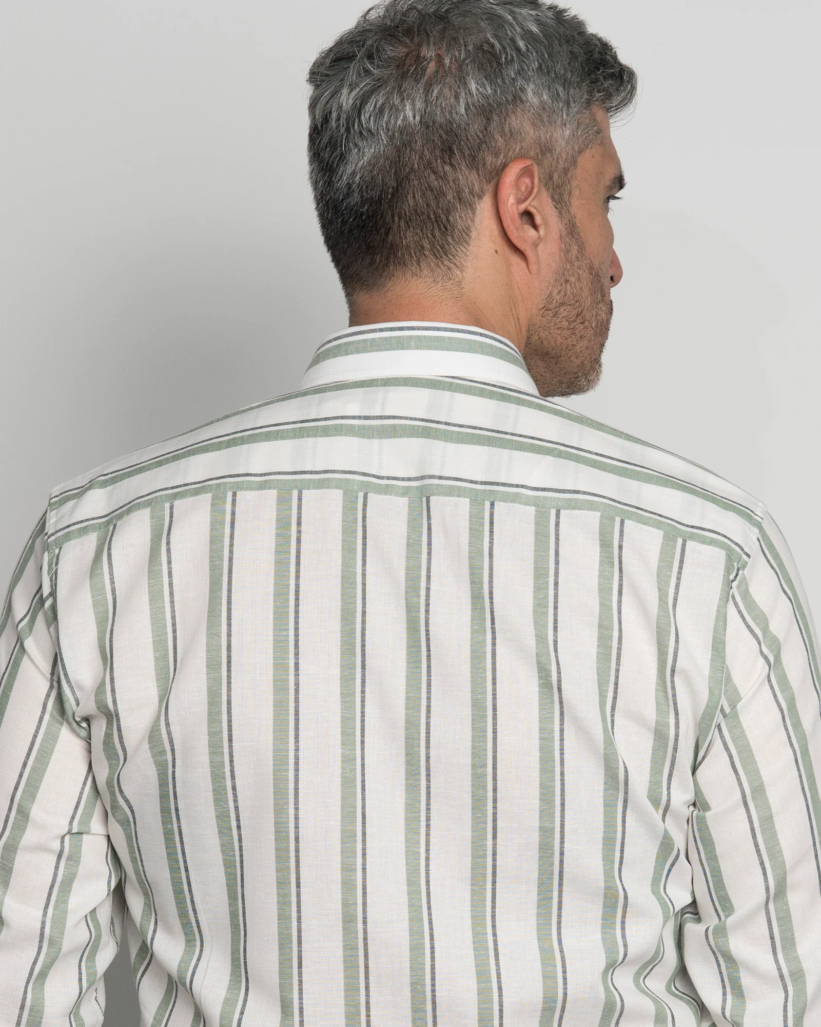Camisa Algodón Raya Verde - Image 3
