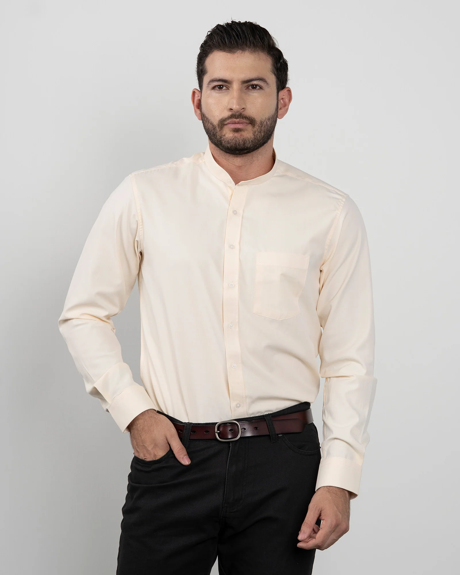Camisa Amarilla Cuello Mao - Image 3