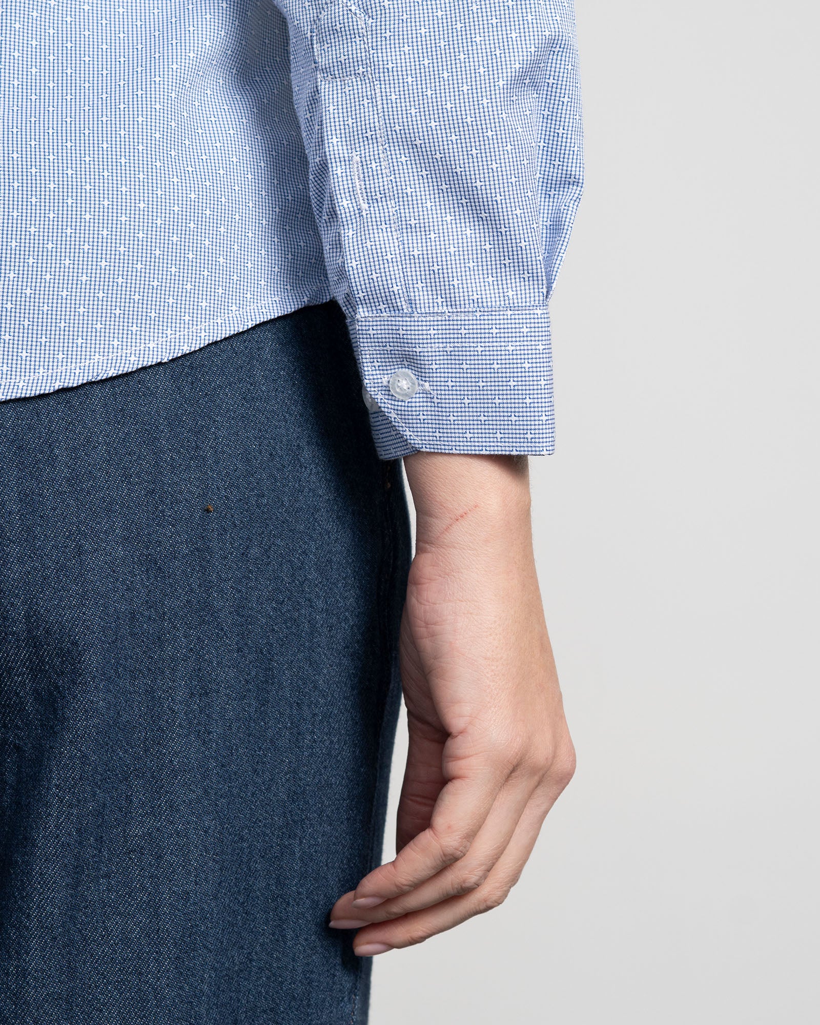 Camisa Azul Clara Rayas 2 Mujer - Image 6
