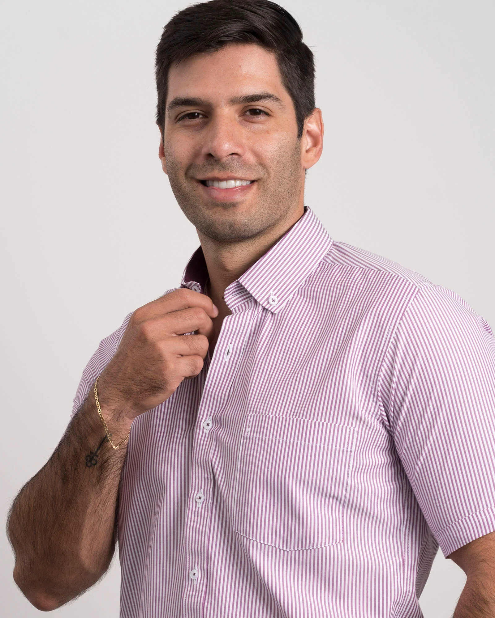Camisa Mil Rayas Moradas - Image 4
