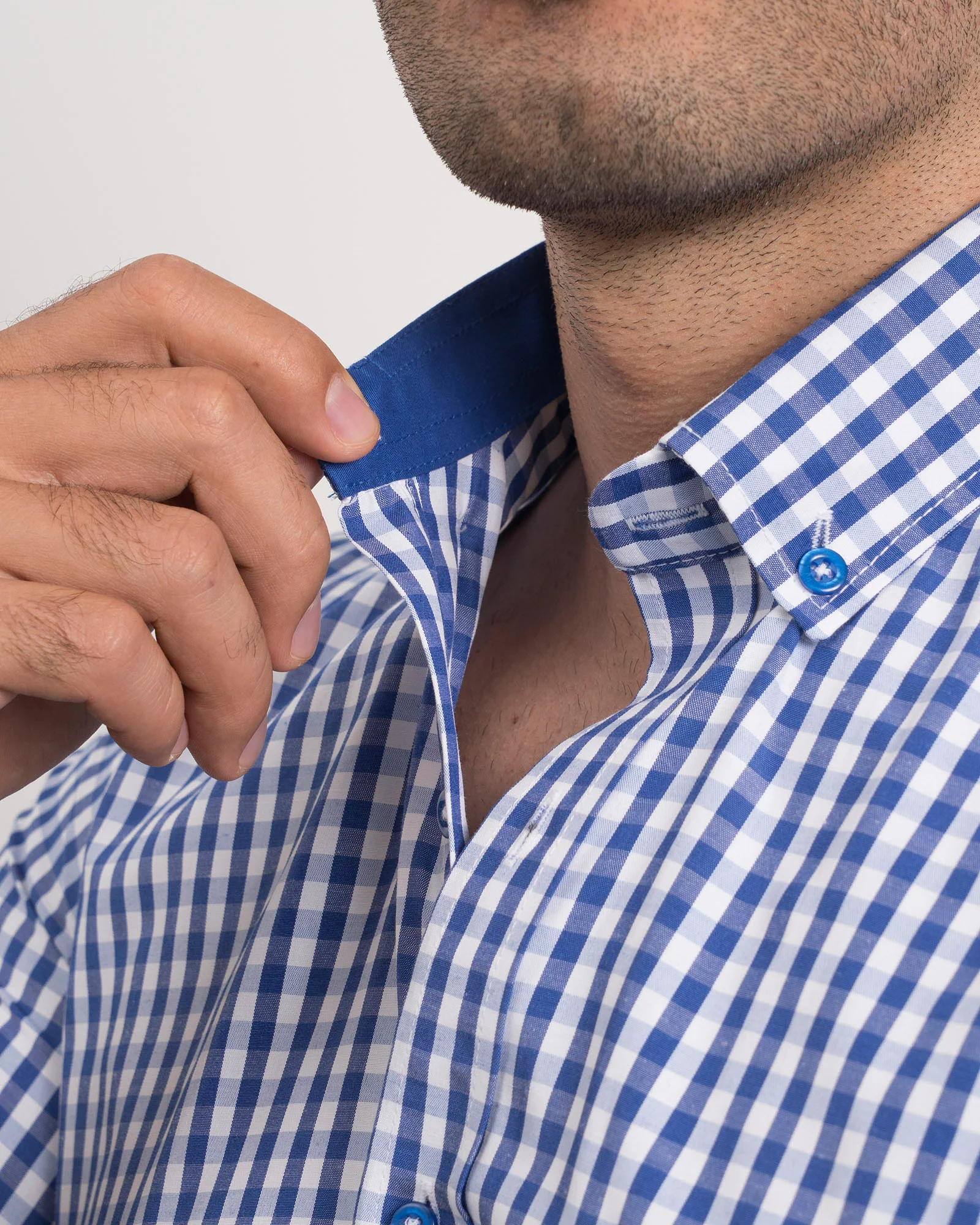 Camisa Cuadros Manga Corta Azul Marino - Image 6