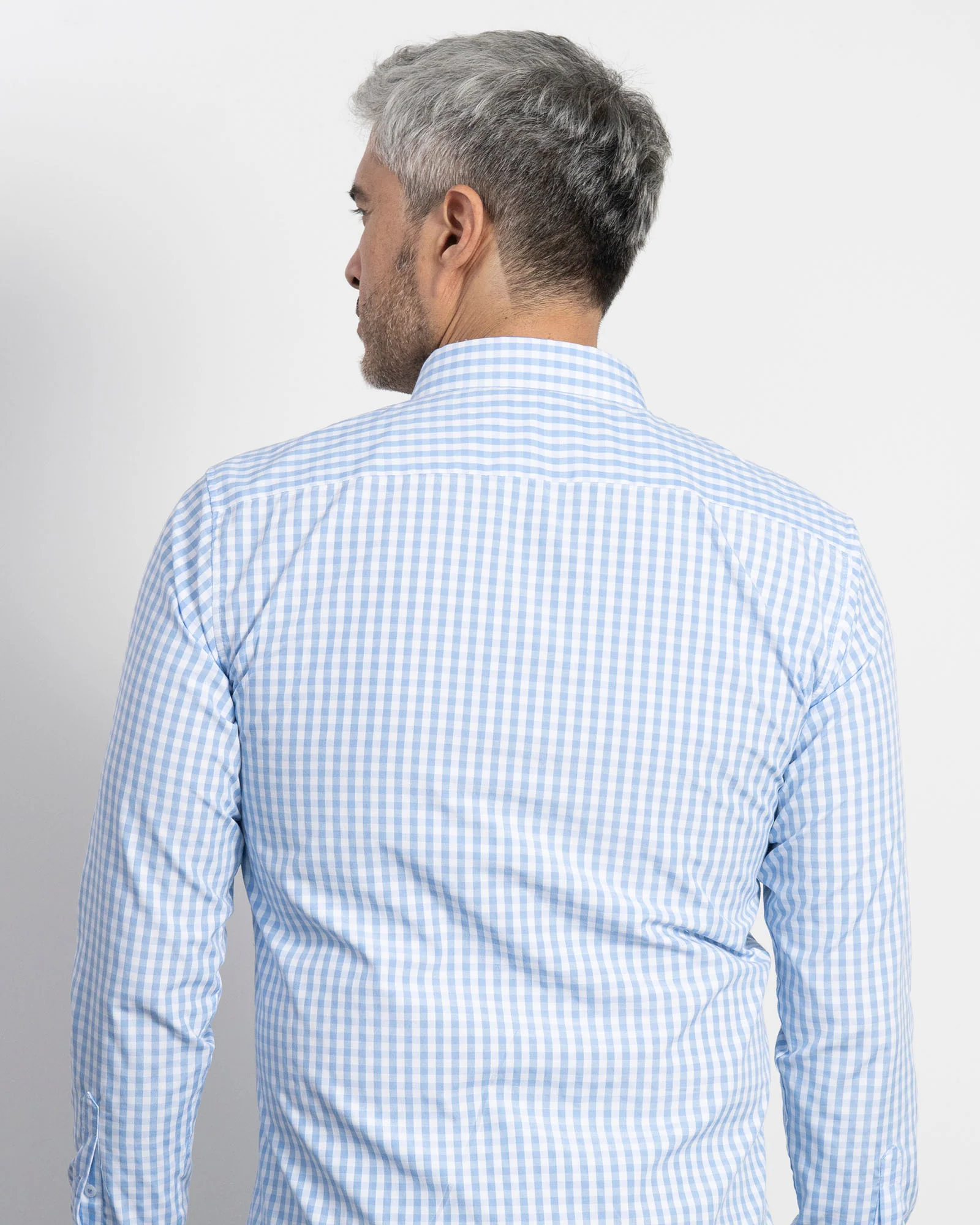 Camisa Cuadros Unicolor Azul Clara - Image 6