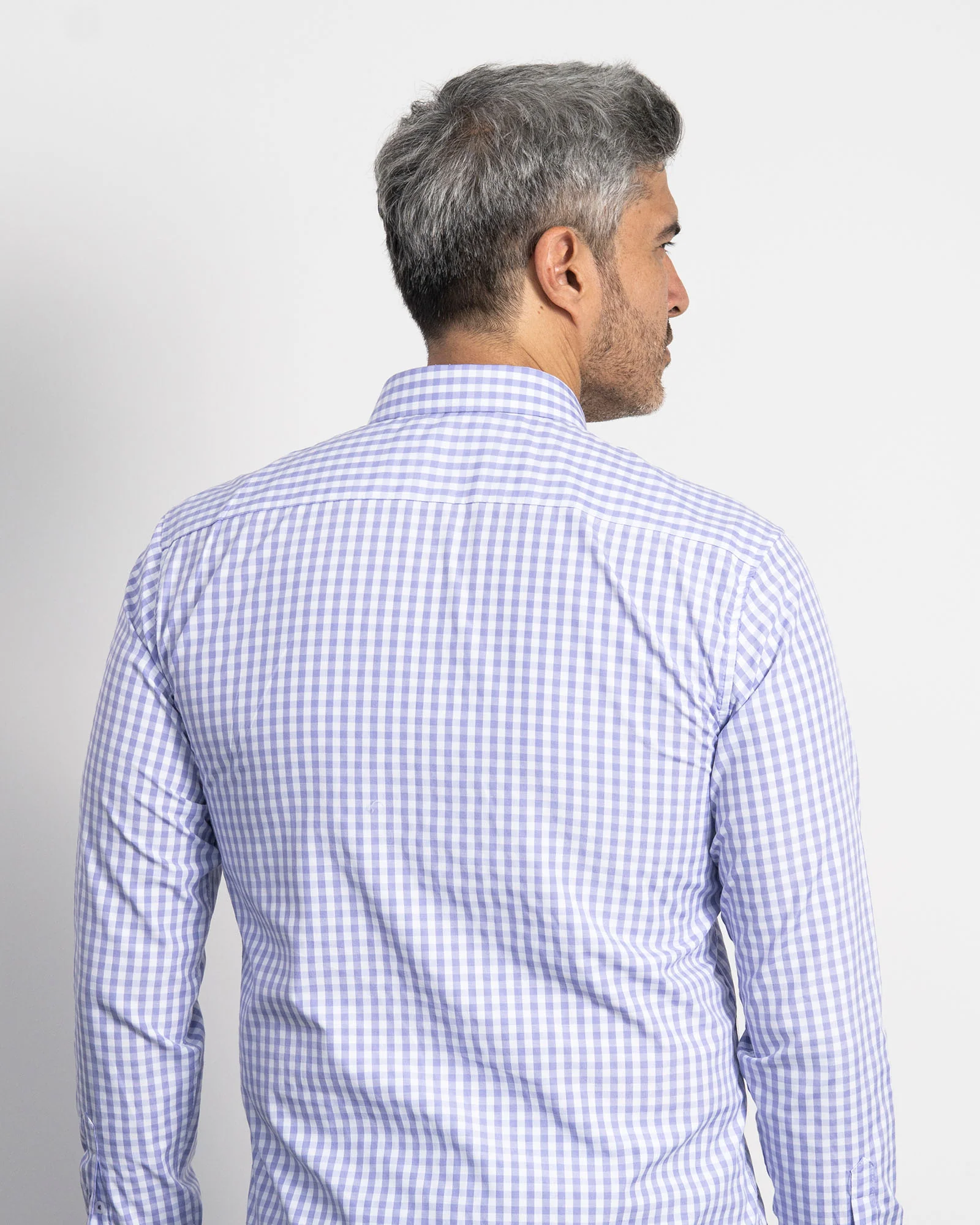 Camisa Cuadros Unicolor Lila - Image 8