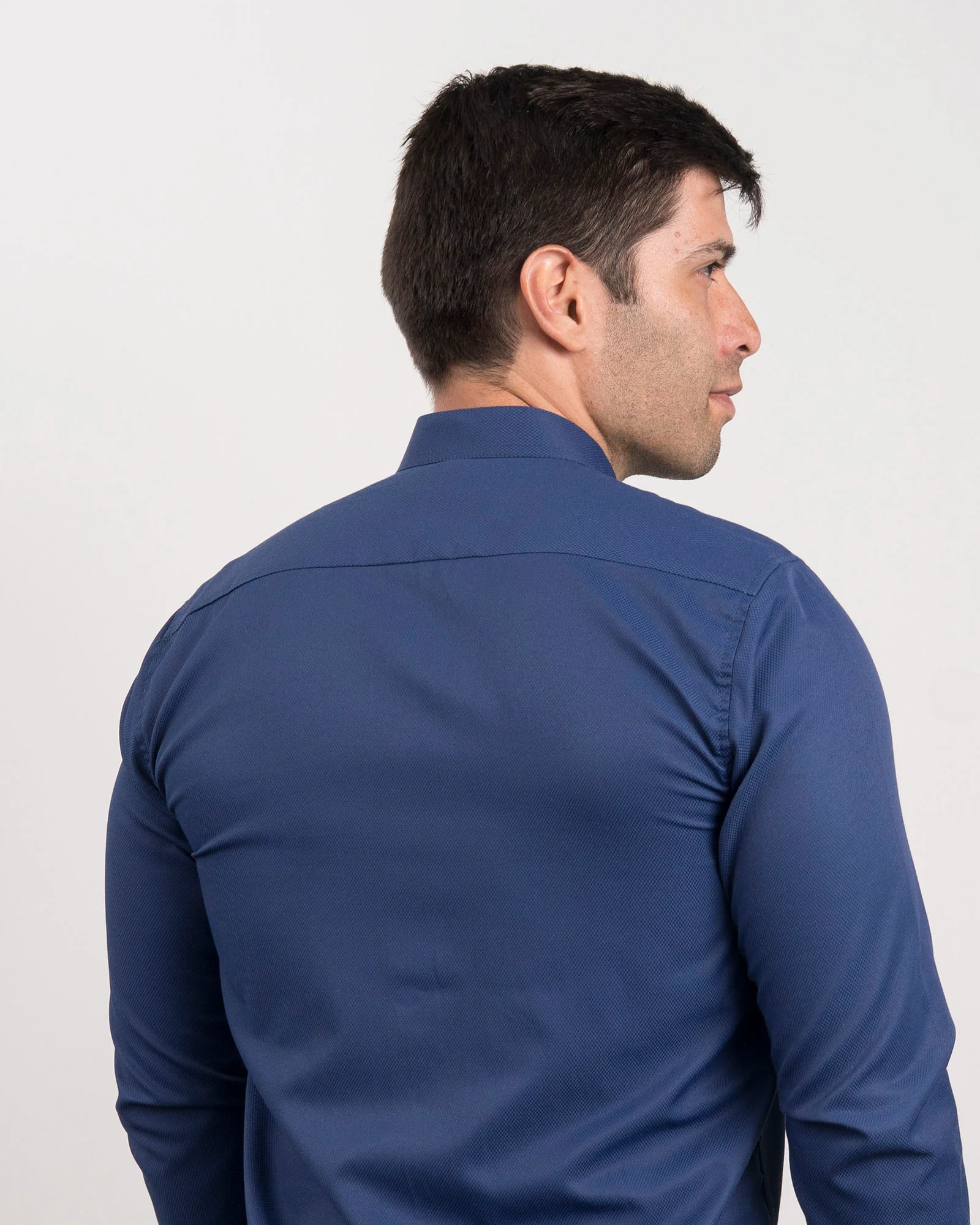 Camisa Cuello Mao Azul Oscuro - Image 7