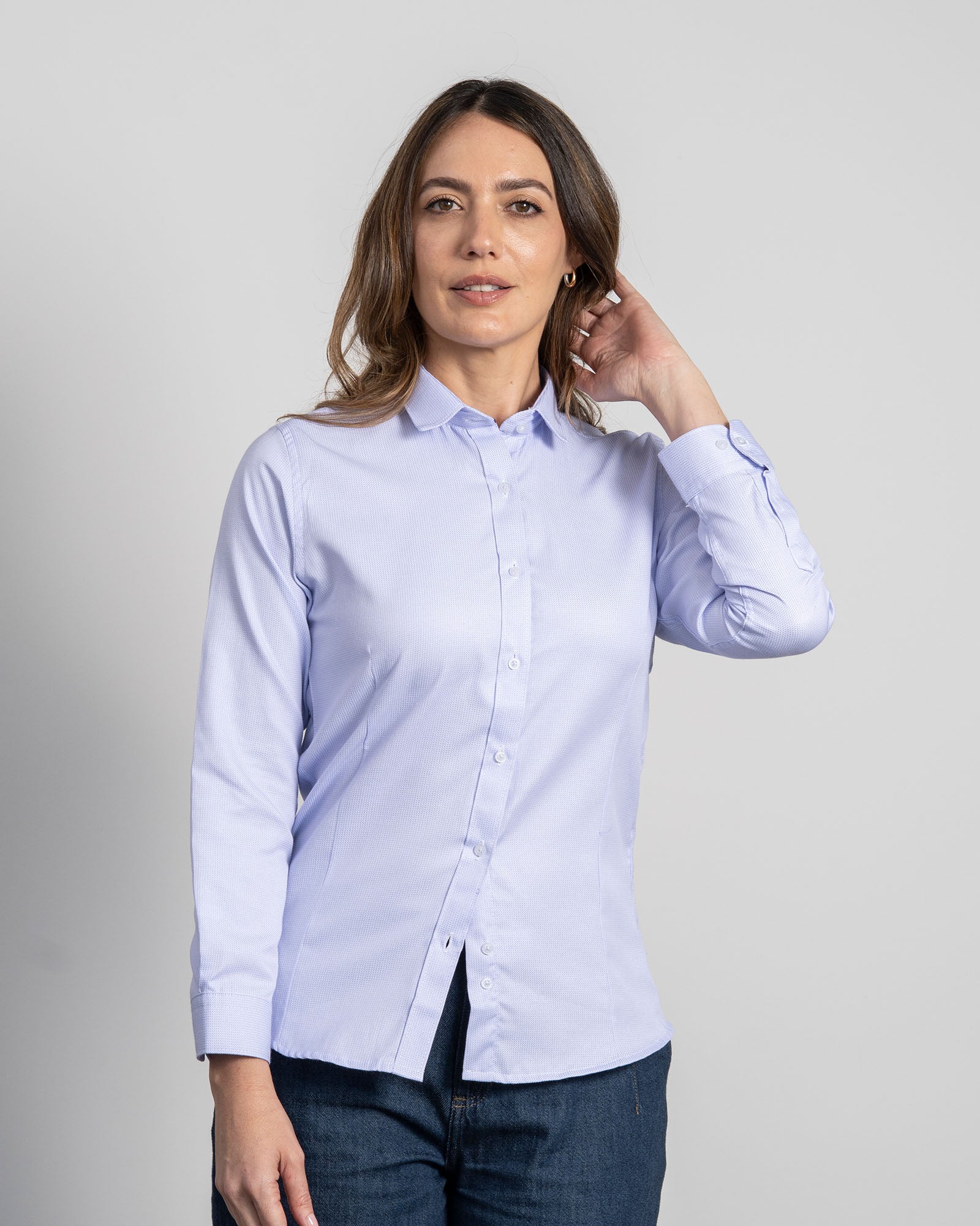 Camisa Dobby Lila 1 Mujer - Image 3