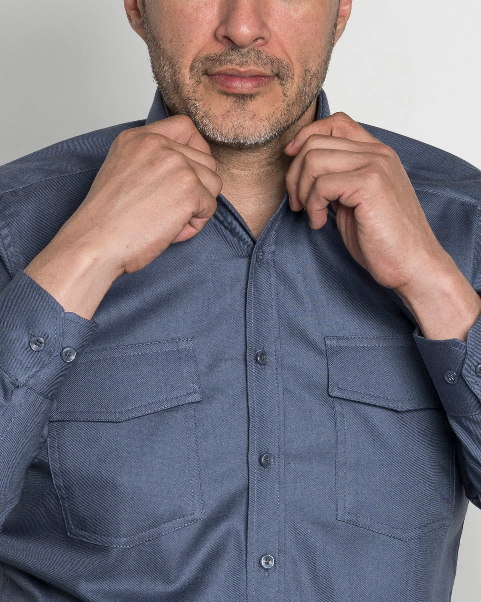 Camisa Drill Twill Azul - Image 4