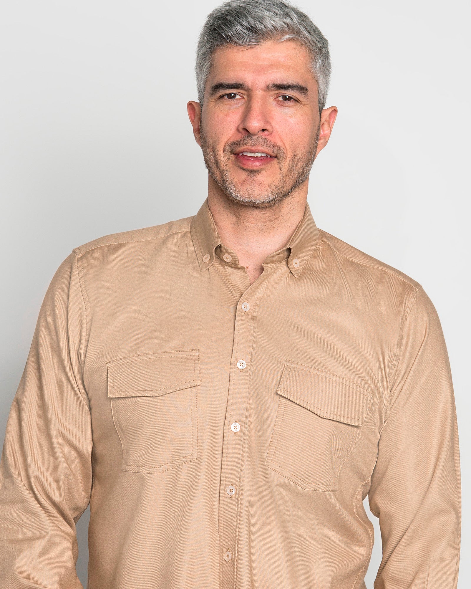 Camisa Drill Twill Café - Image 2