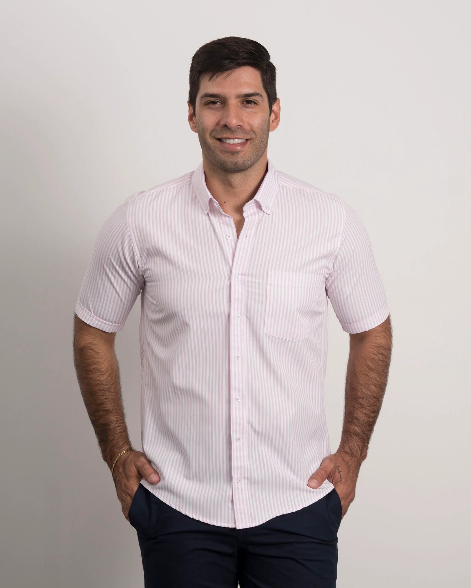 Camisa Rayas Rosada Clara - Image 4