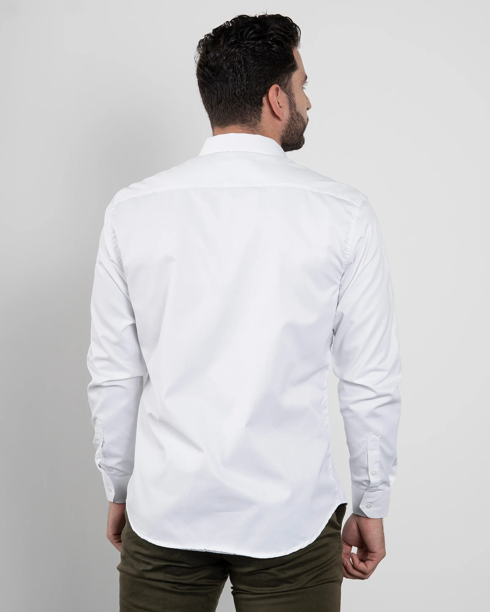 Camisa Formal Satín Blanca - Image 4