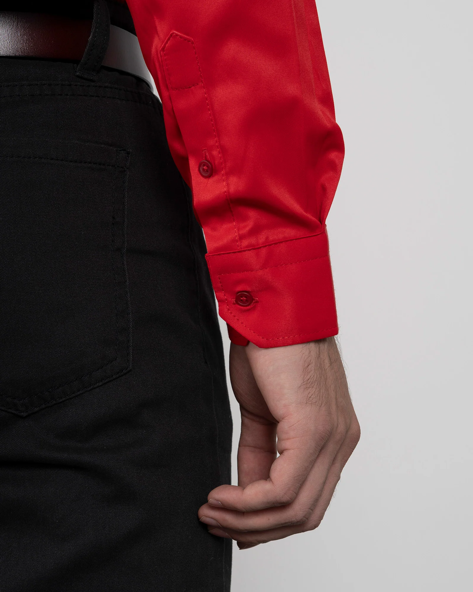 Camisa Formal Satín Roja - Image 5