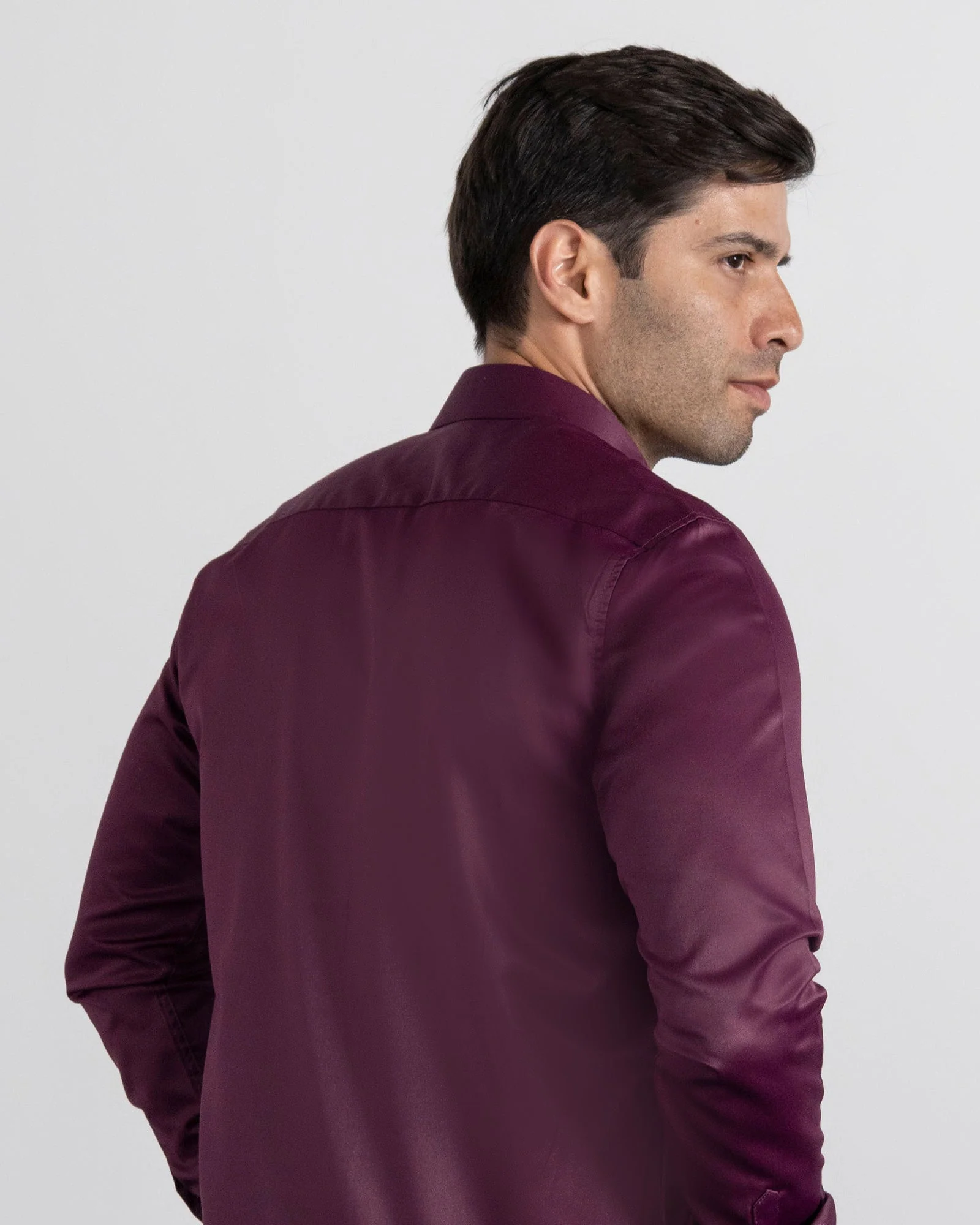 Camisa Formal Satín Uva - Image 3