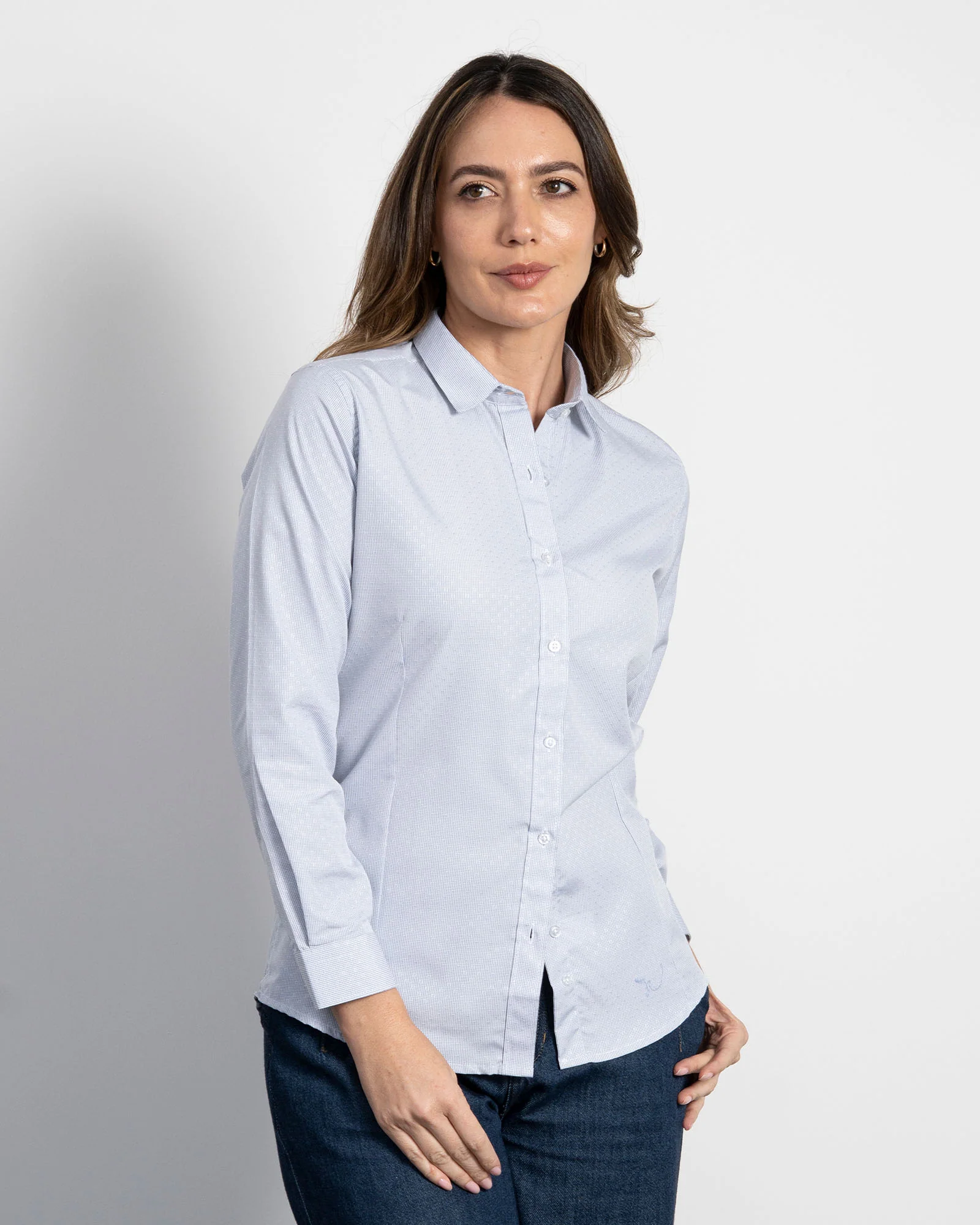 Camisa Gris Print Clara Mujer - Image 2