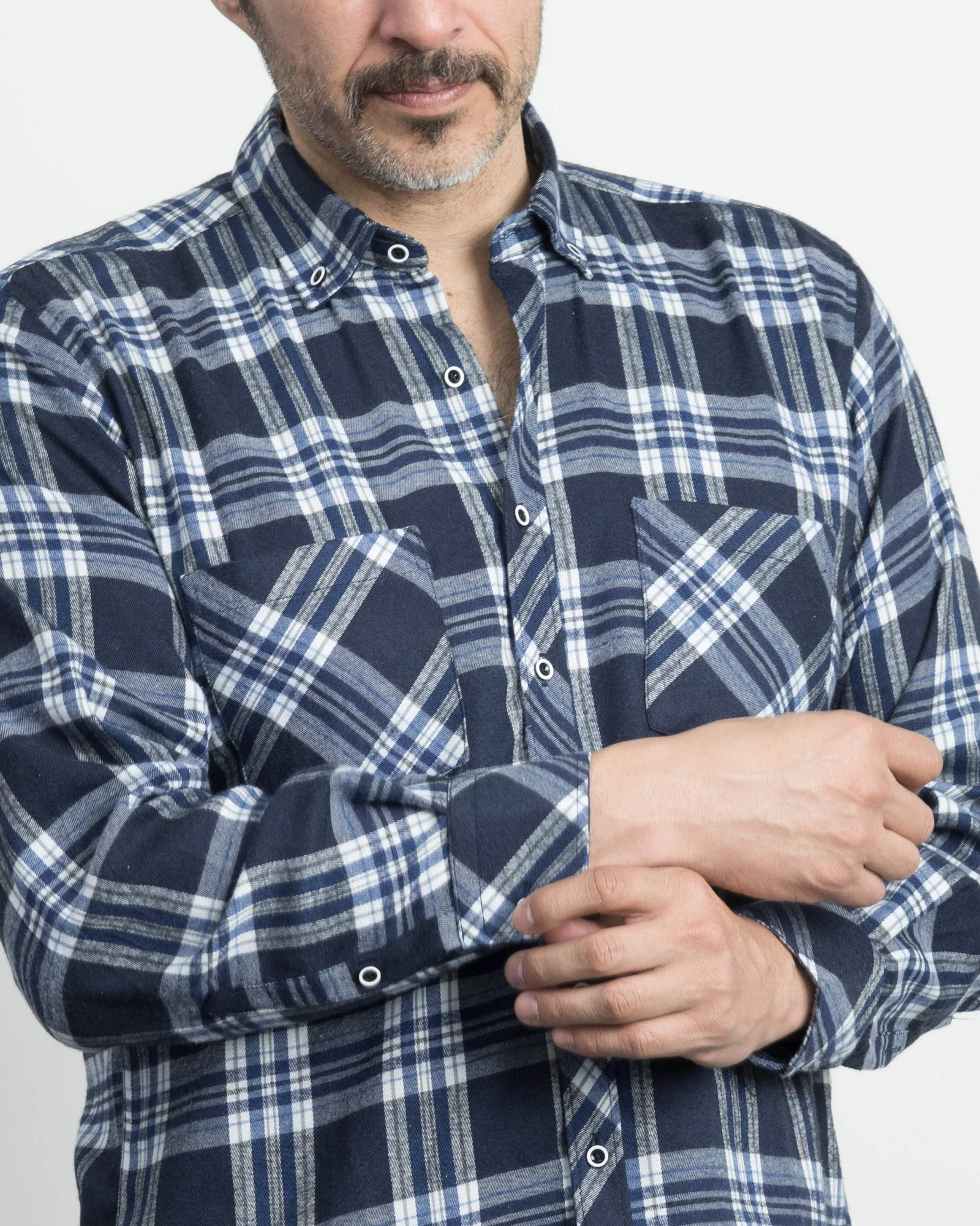 Camisa Leñadora Cuadros Azul Oscuro - Image 3