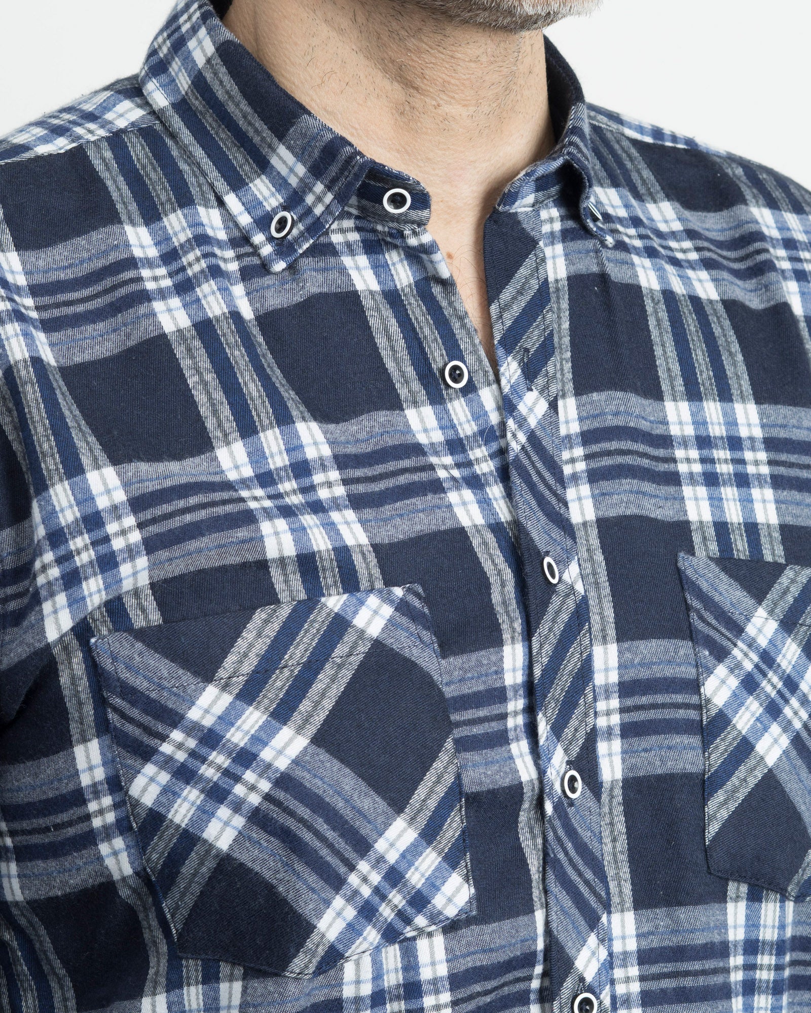 Camisa Leñadora Cuadros Azul Oscuro - Image 5