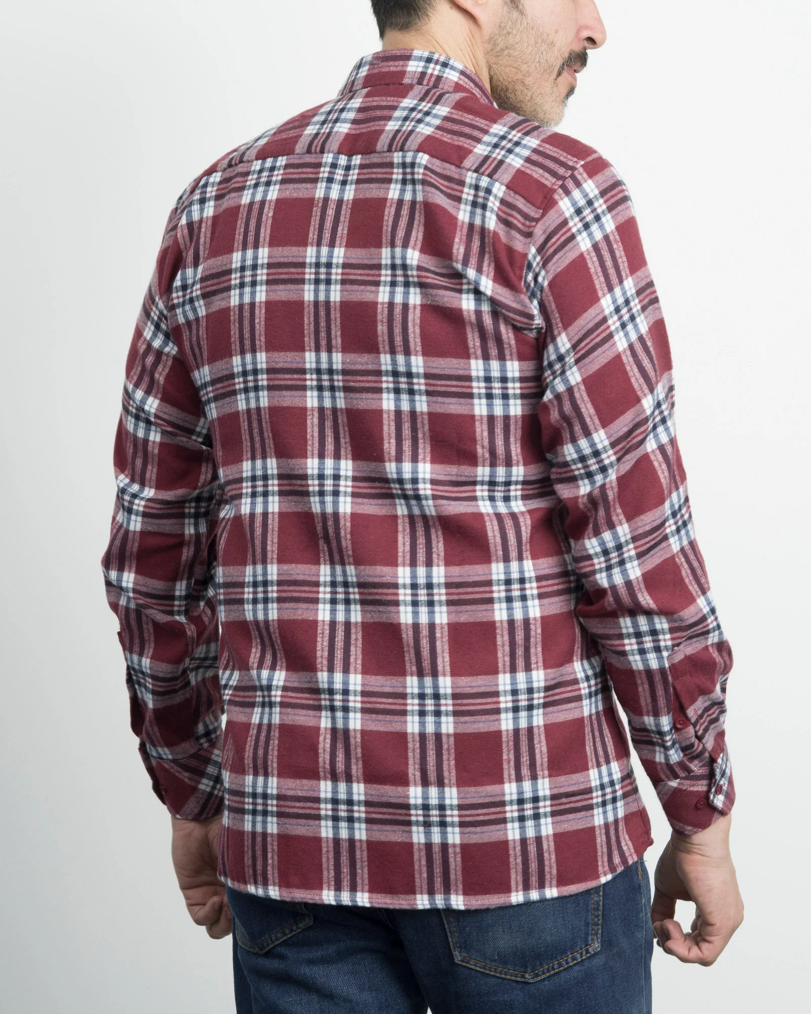 Camisa Leñadora Cuadros VinoTinto - Image 3