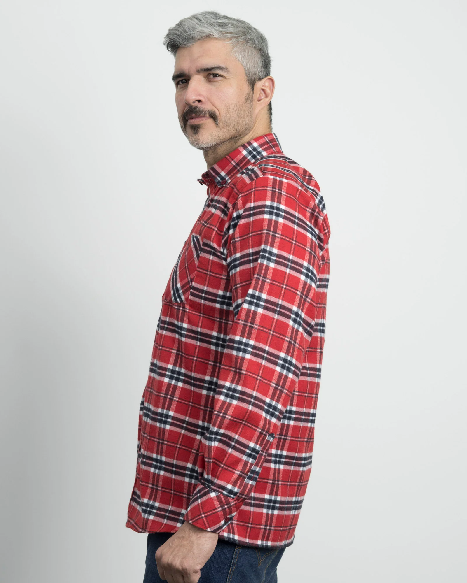 Camisa Leñadora Cuadros Roja - Image 4