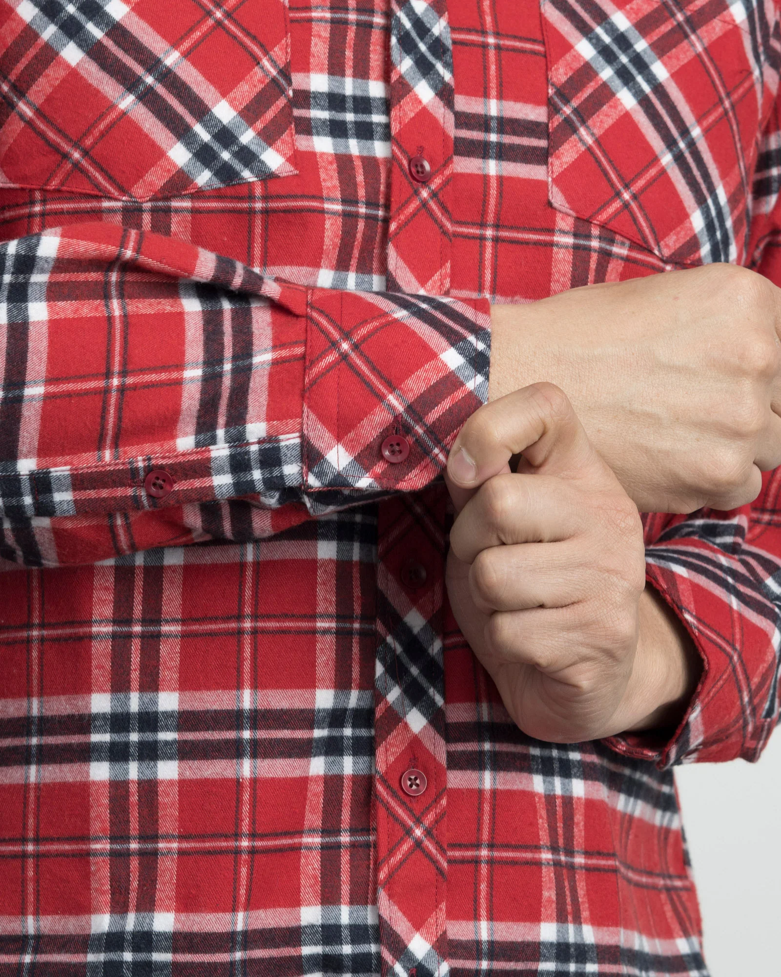 Camisa Leñadora Cuadros Roja - Image 6