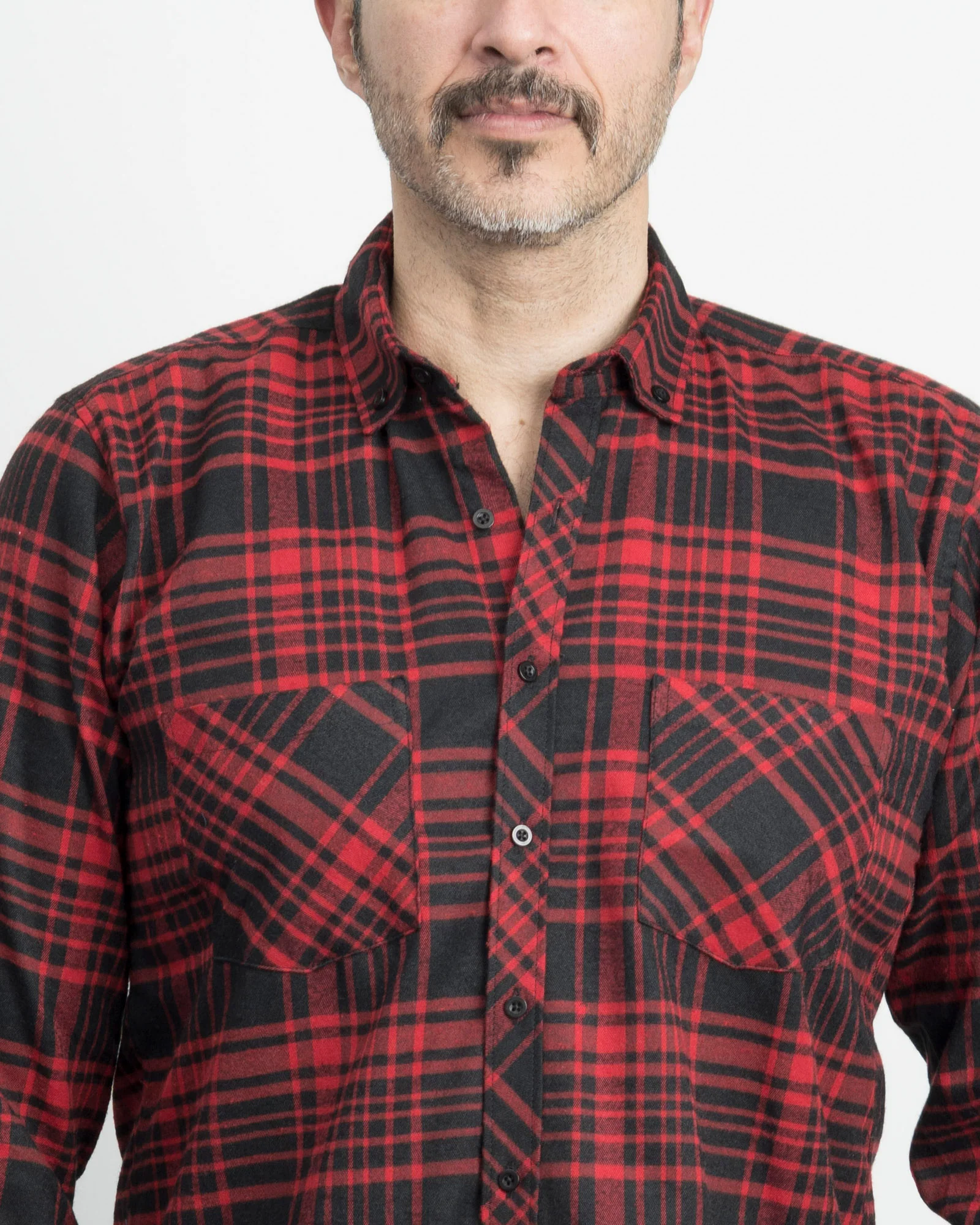 Camisa Leñadora Cuadros Rojos Negros - Image 6