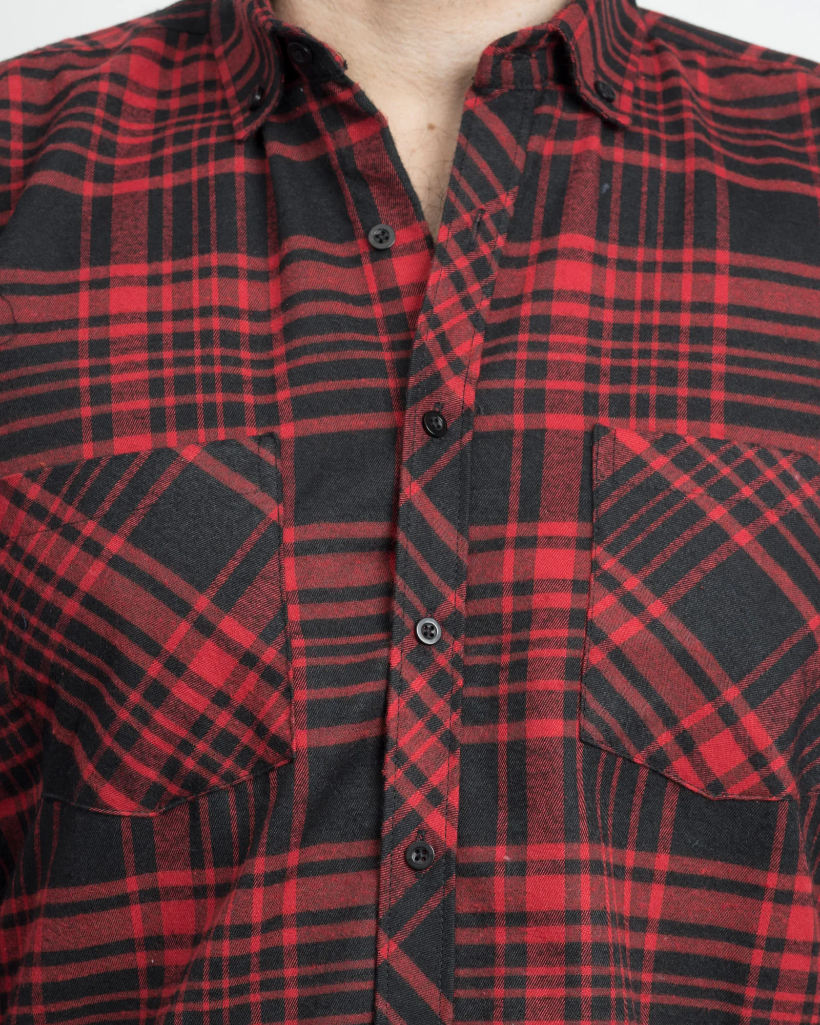 Camisa Leñadora Cuadros Rojos Negros - Image 8
