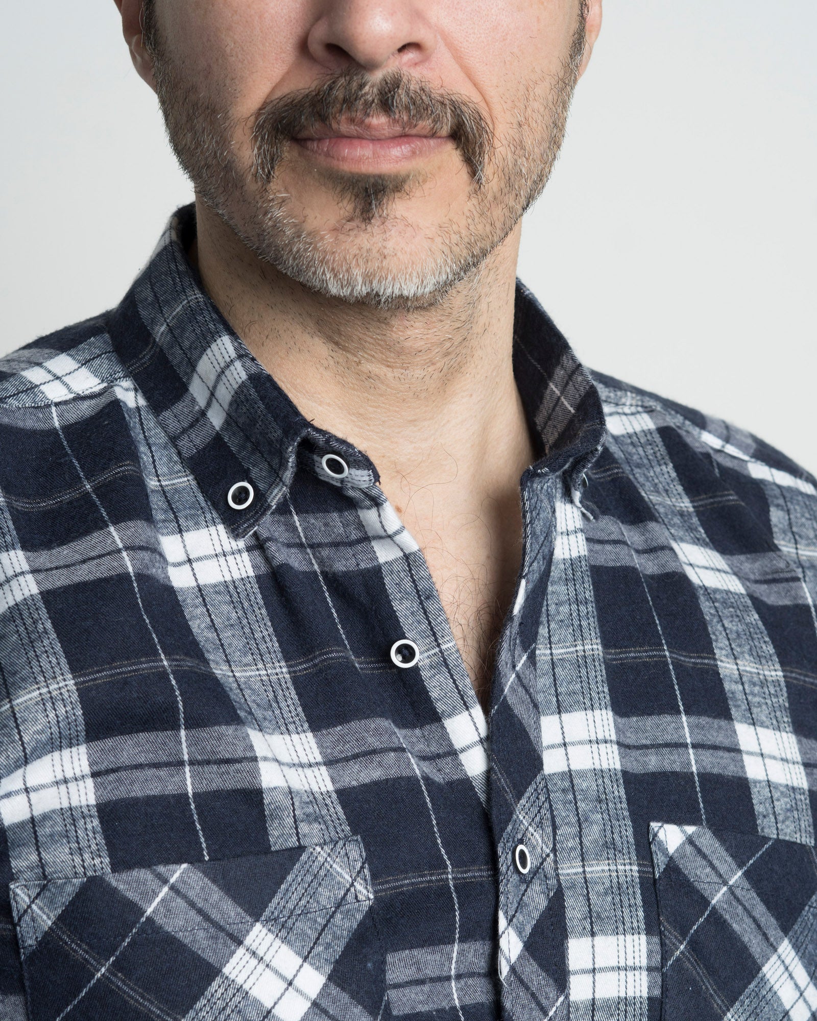 Camisa Leñadora Cuadros Azul y Blanco - Image 6