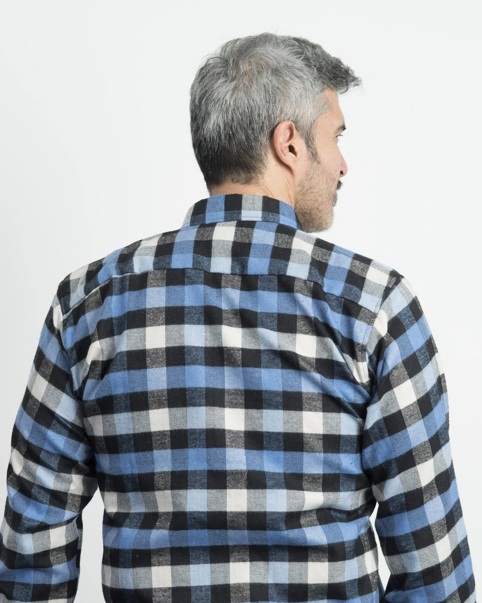 Camisa Leñadora Azul Clara Lineas Negras - Image 5