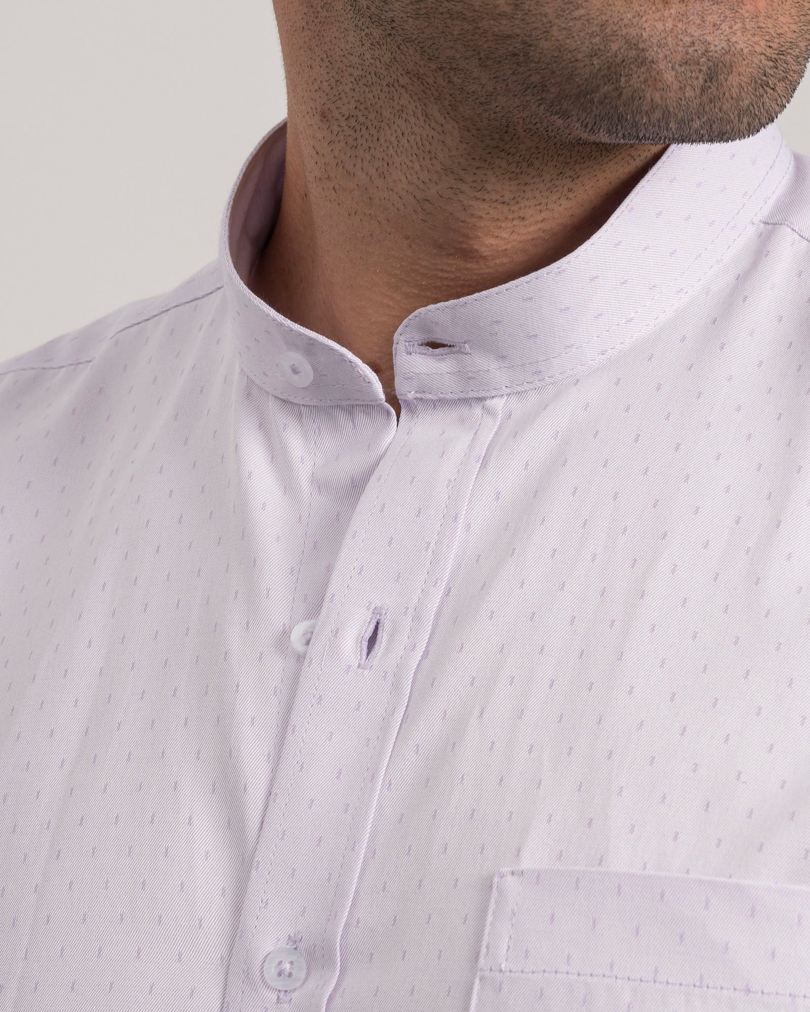 Camisa Lila Claro Cuello Mao - Image 4