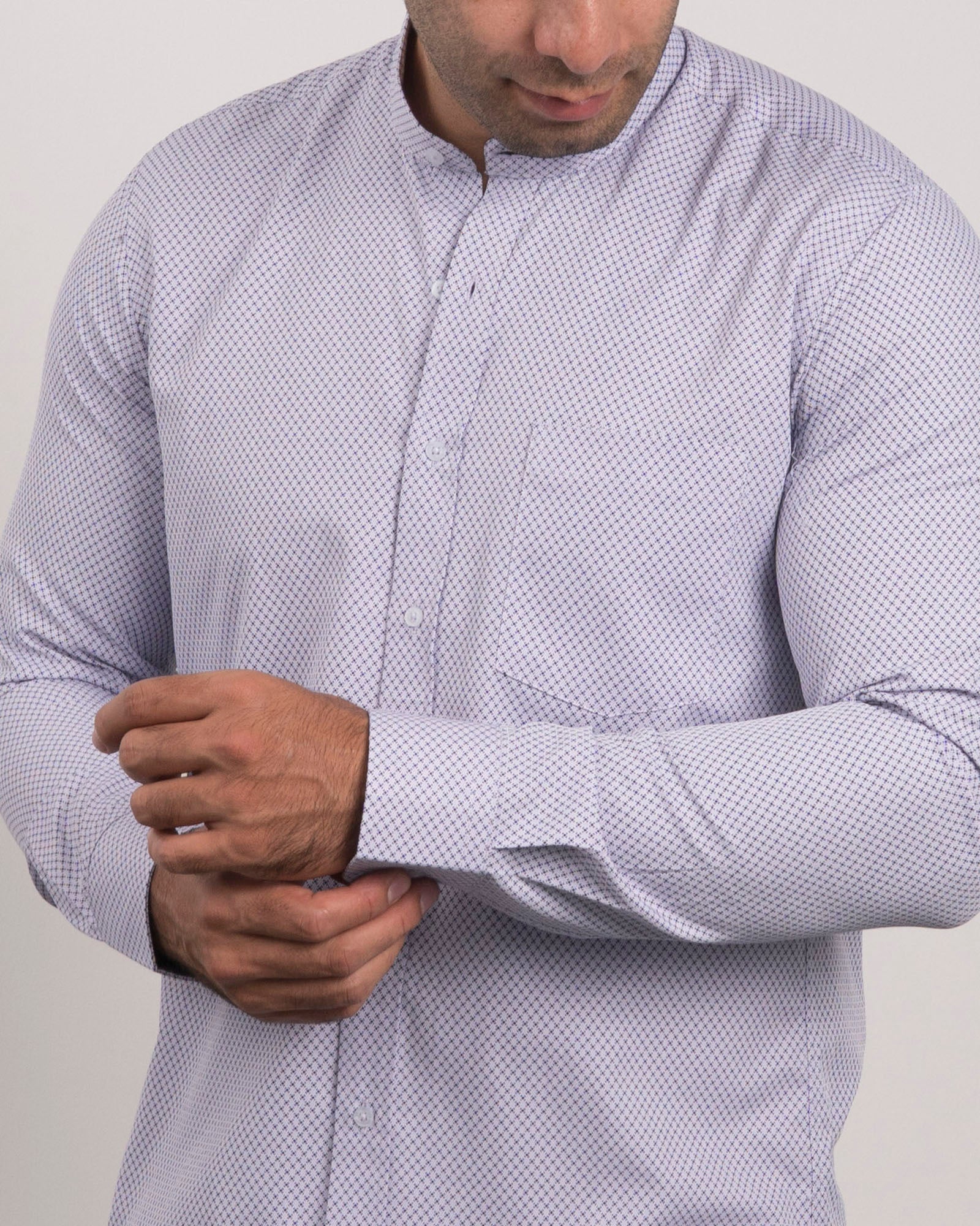 Camisa Lila Print Cuello Mao - Image 4