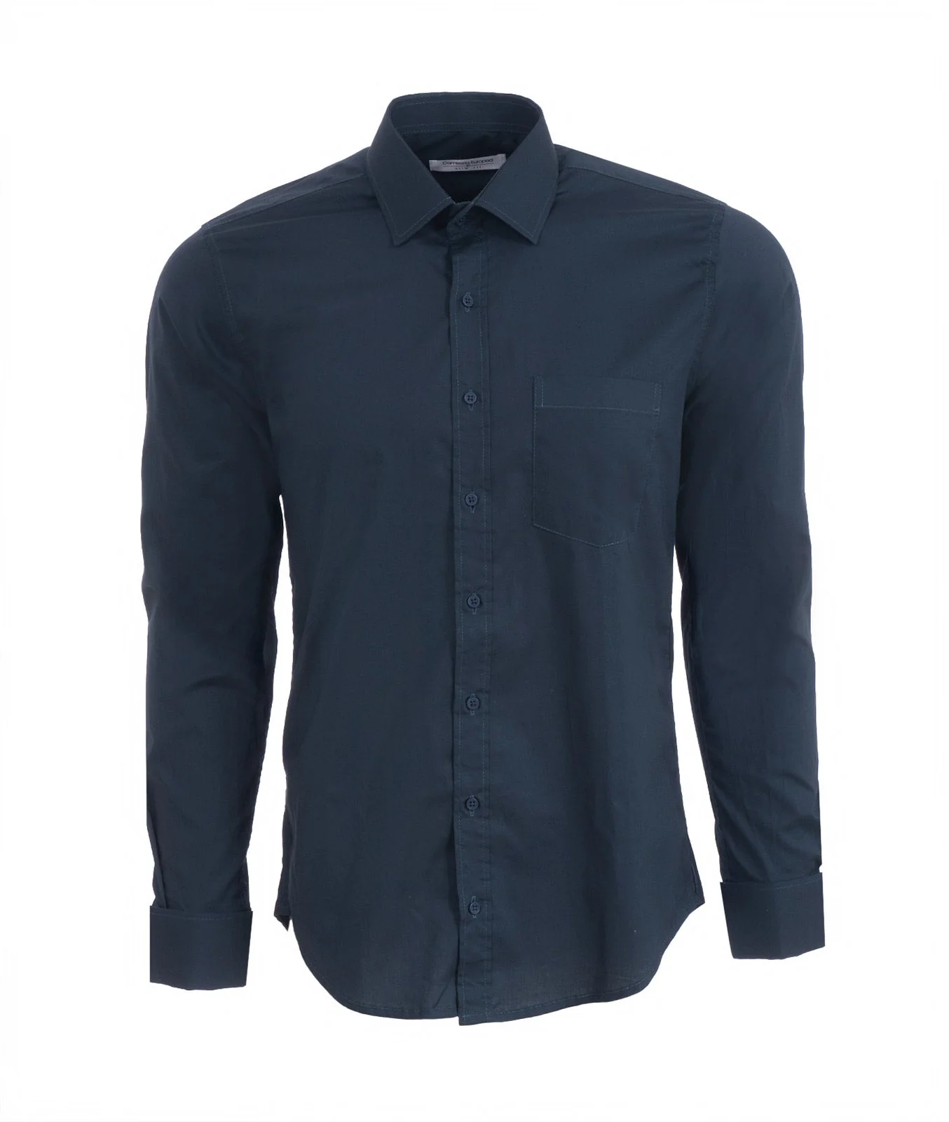 Camisa Mancorna Azul Oscuro - Image 6