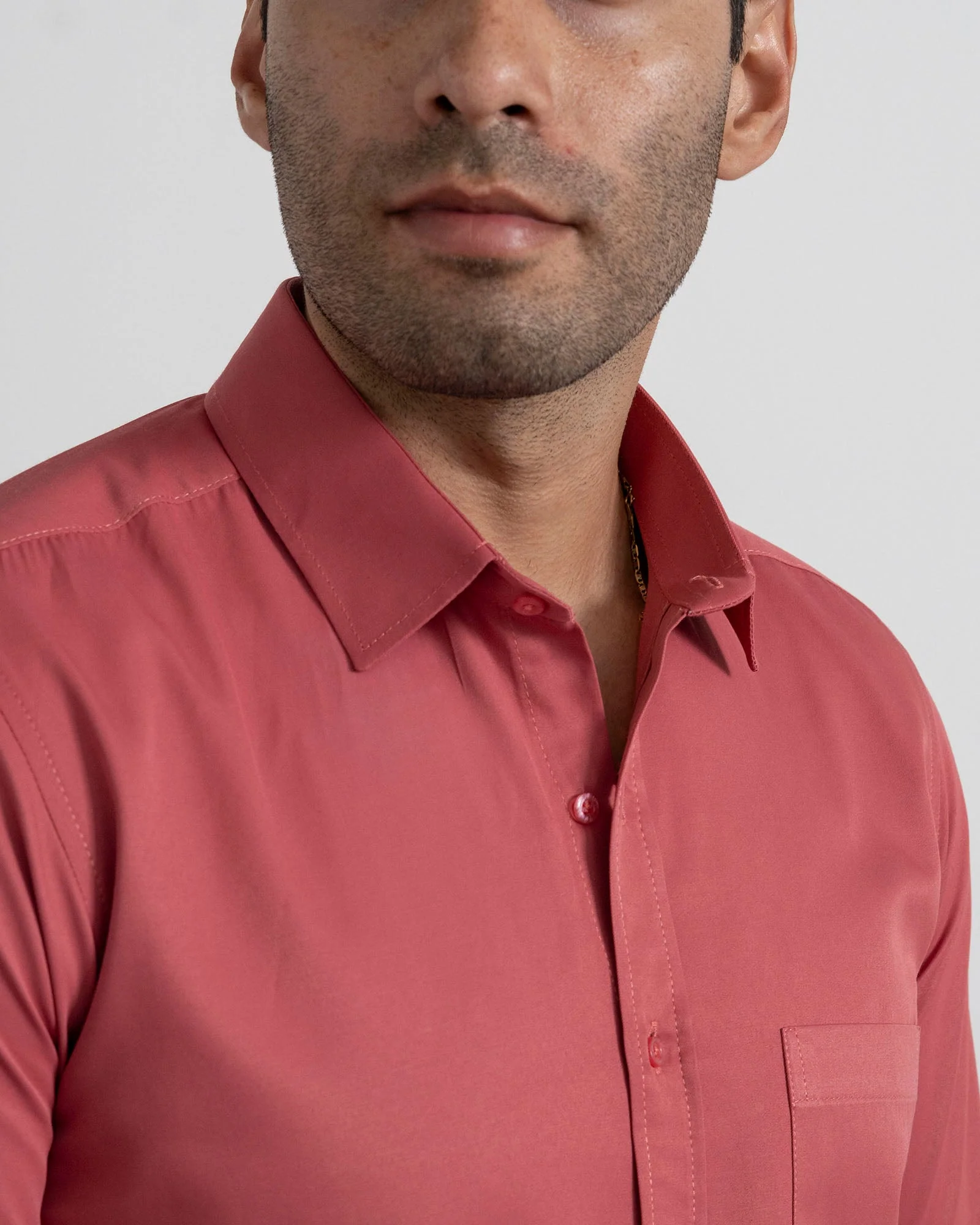 Camisa Mancorna Salmón - Image 4