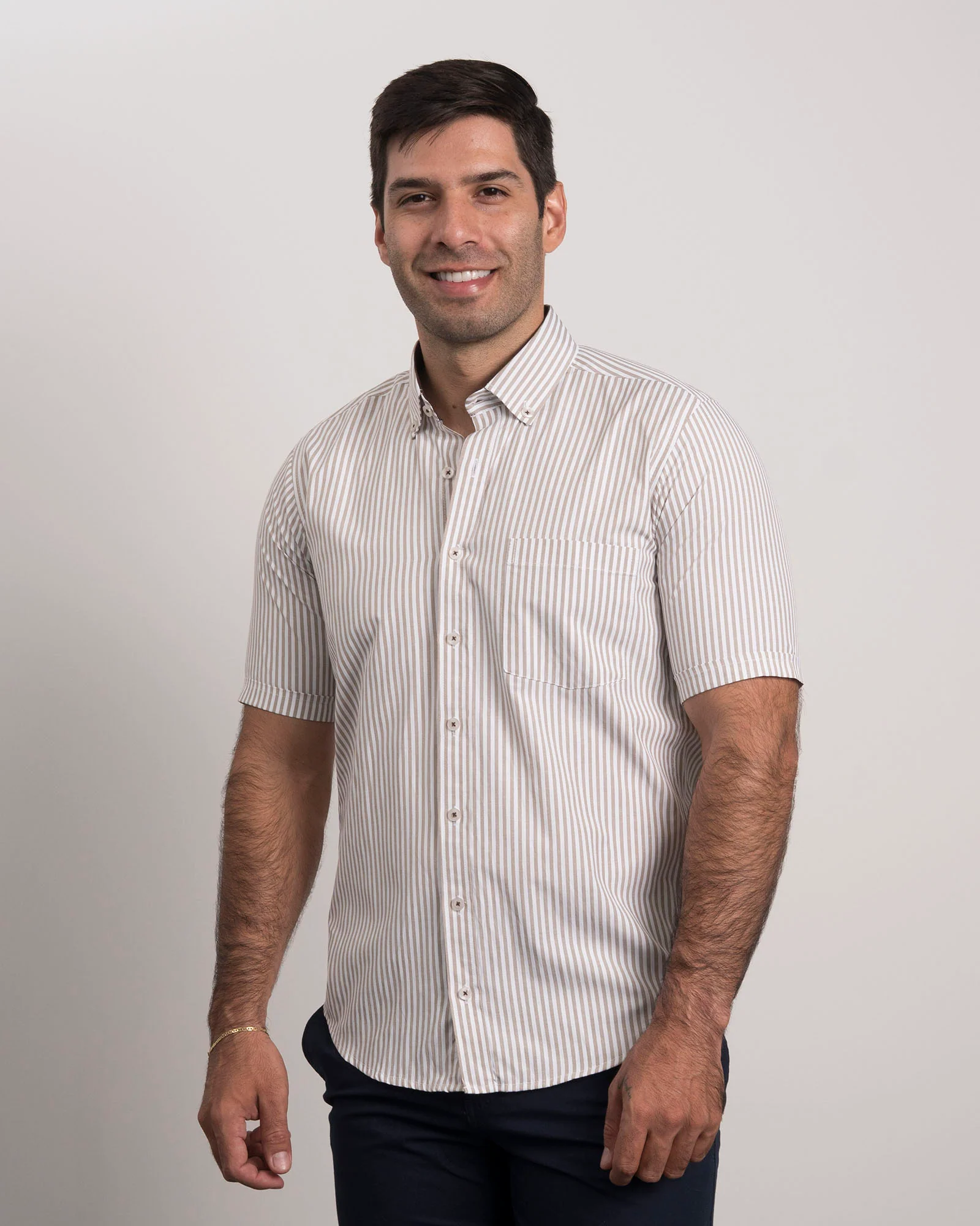 Camisa Beige Mil Rayas - Image 3