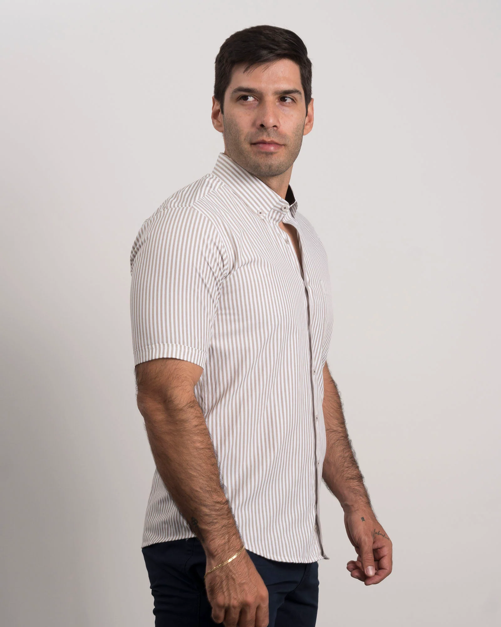 Camisa Beige Mil Rayas - Image 4