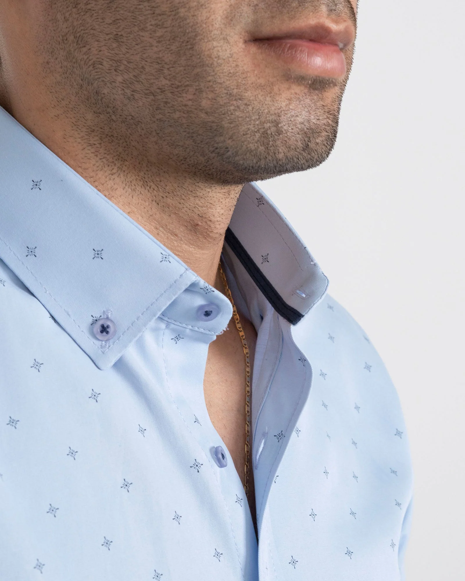 Camisa Print Estrella Azul Clara - Image 3