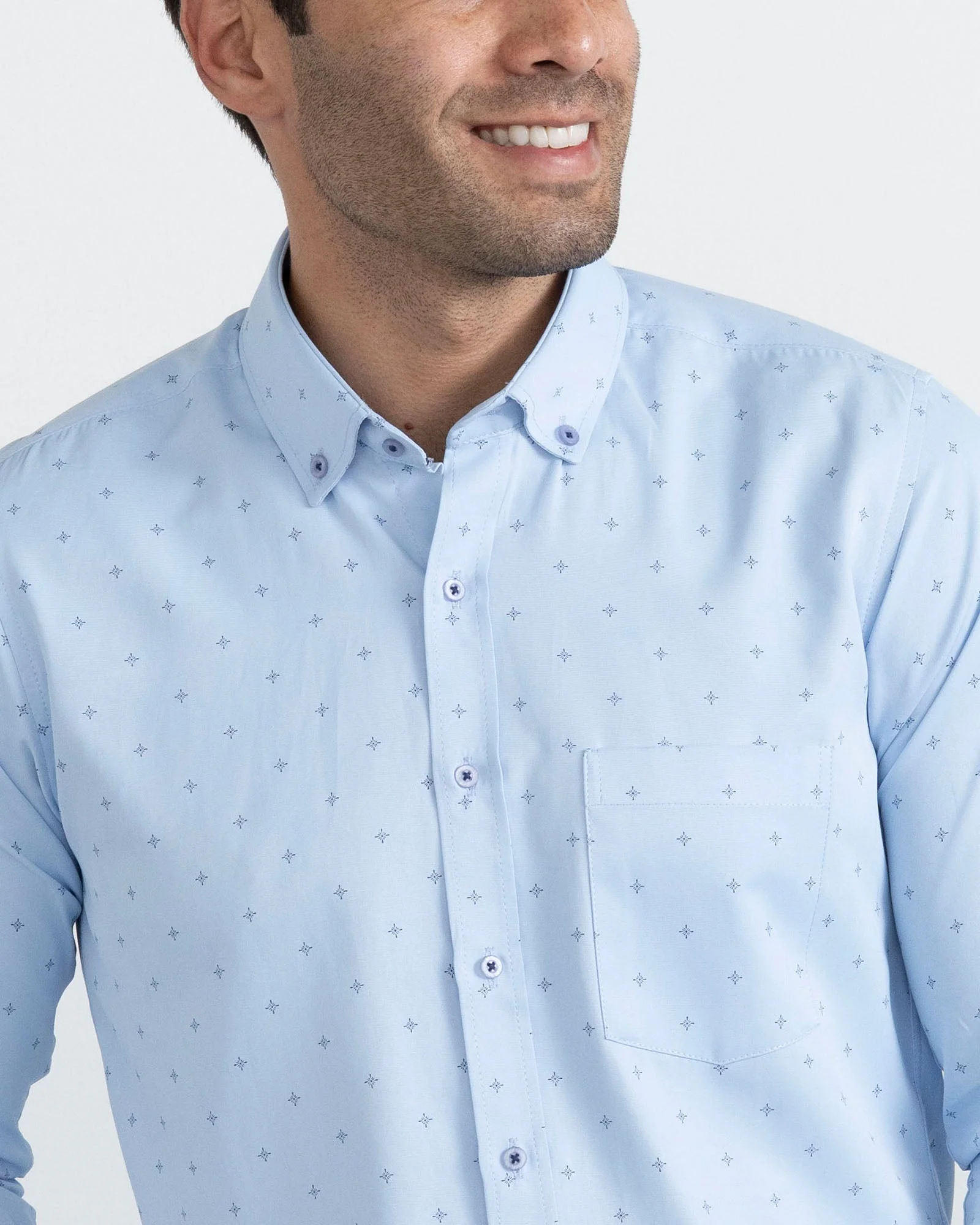 Camisa Print Estrella Azul Clara - Image 5