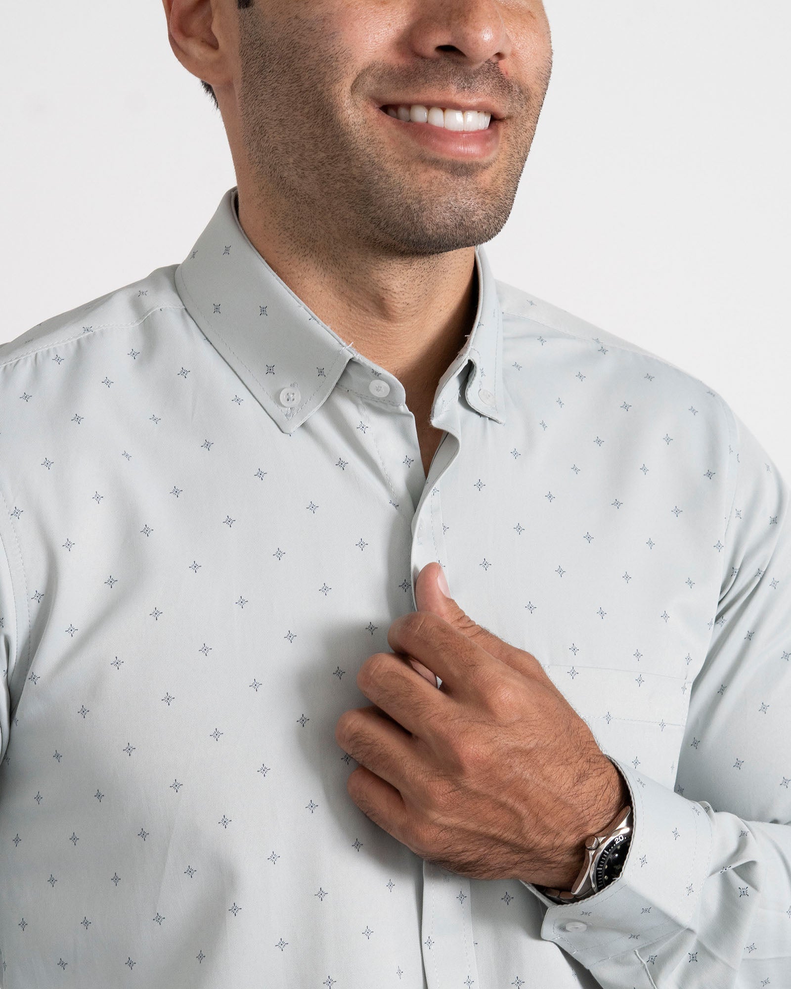 Camisa Print Estrella Verde Claro - Image 3
