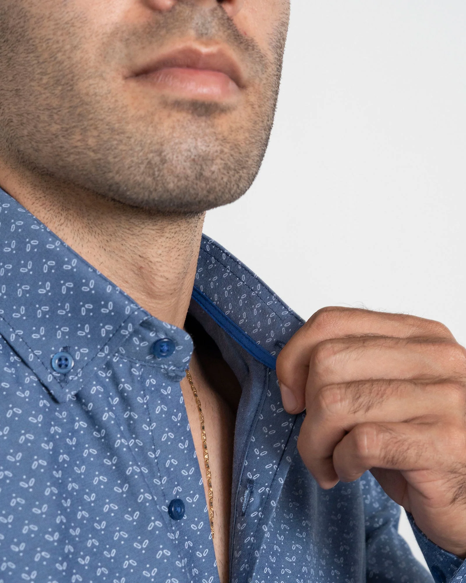 Camisa Print Hojas Azul - Image 5