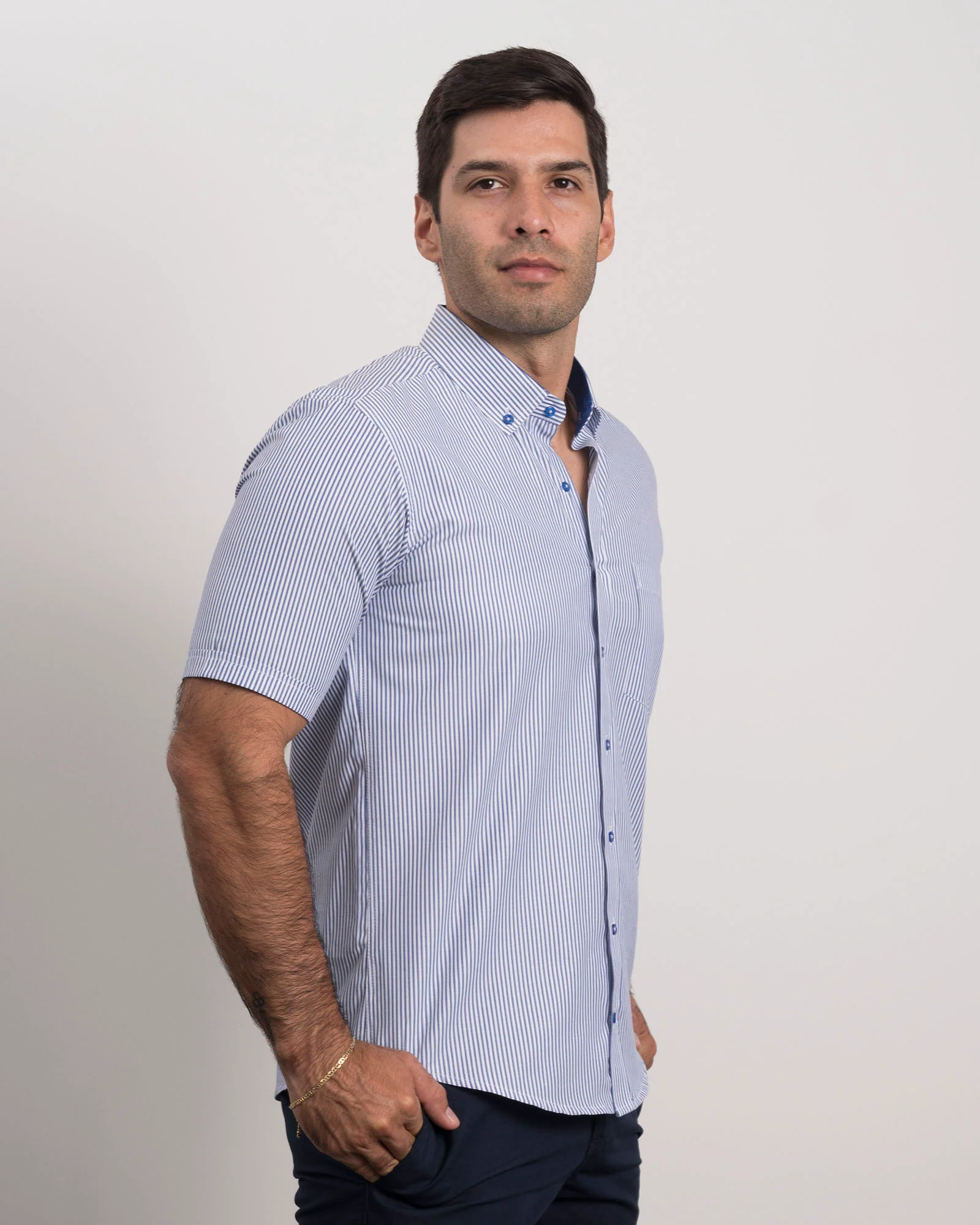 Camisa Rayas Azul - Image 3
