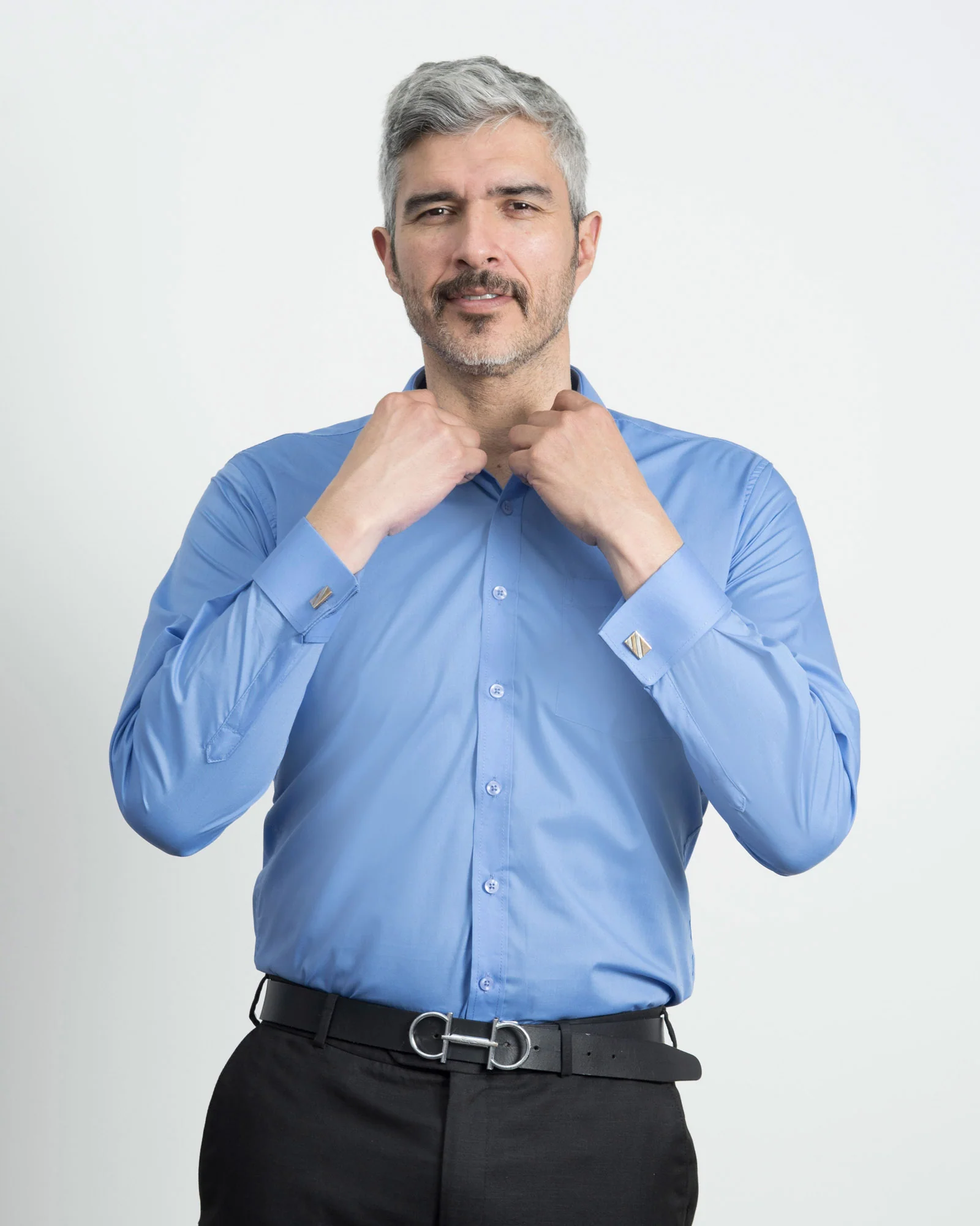 Camisa Mancorna Azul