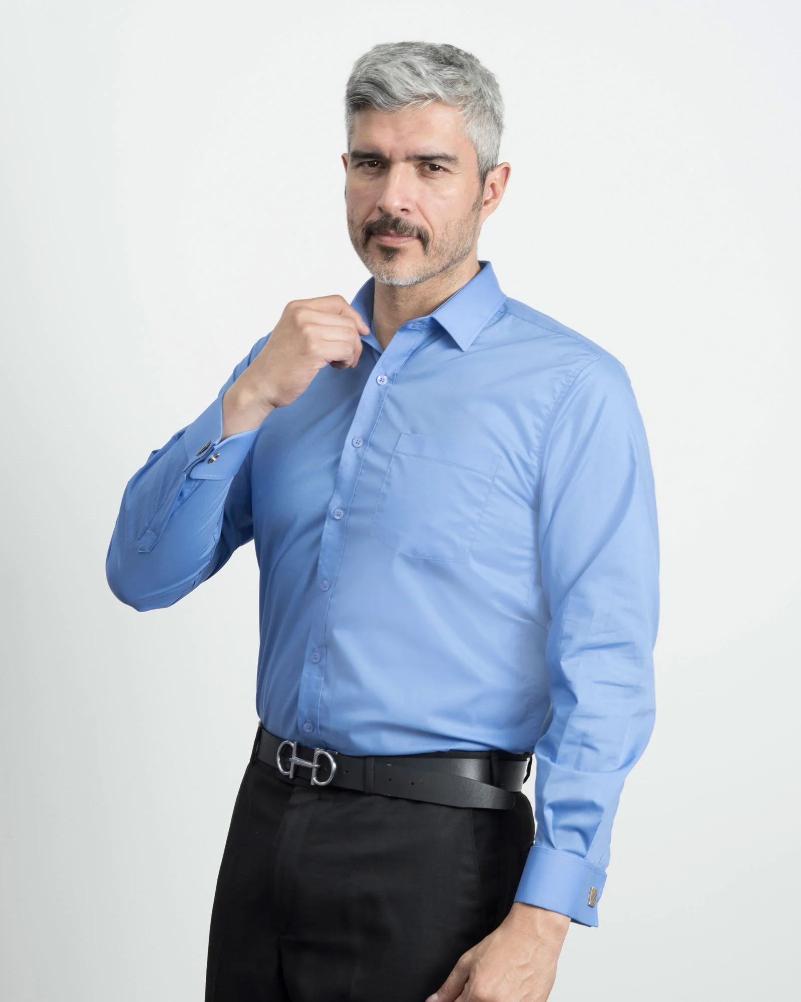 Camisa Mancorna Azul - Image 3