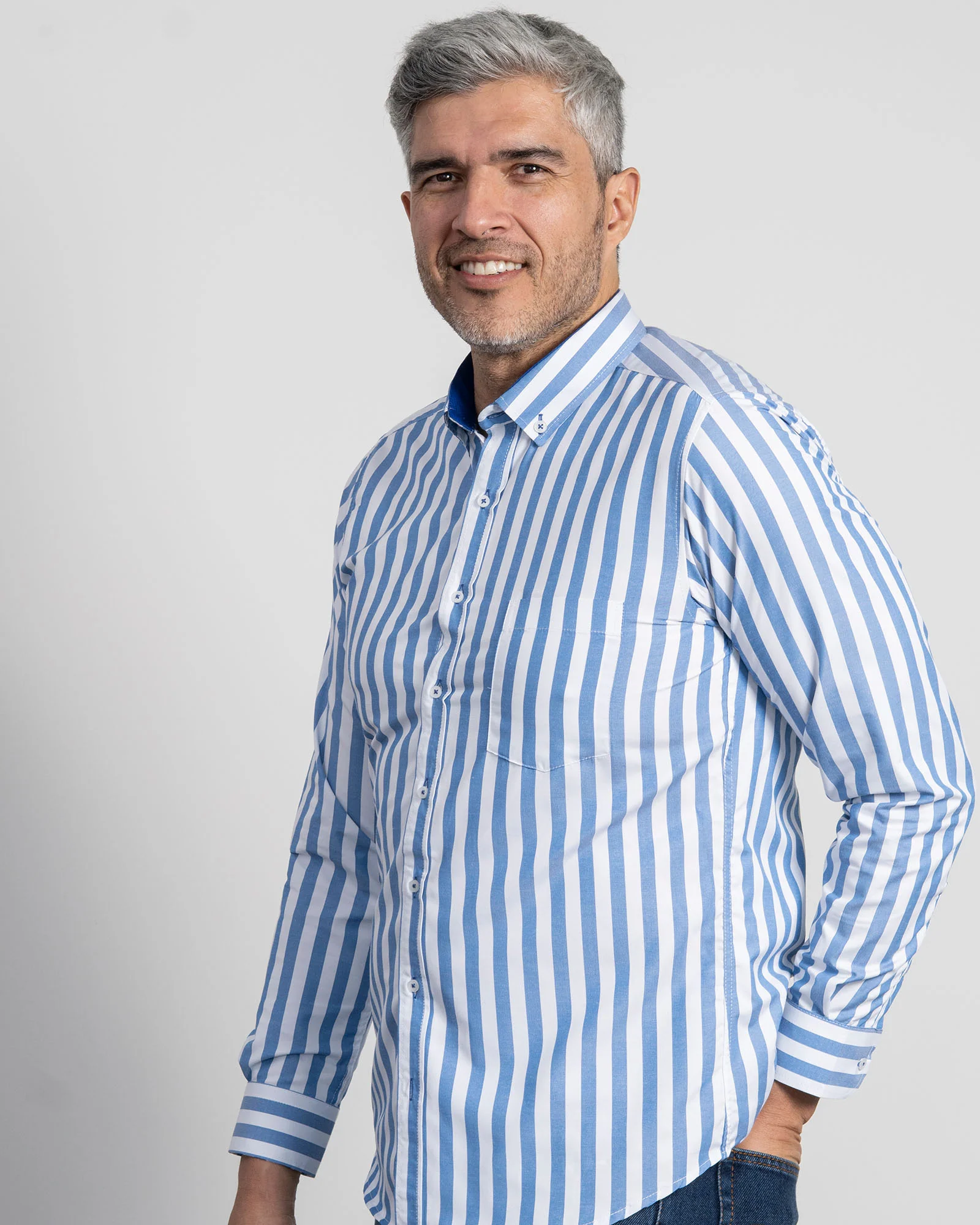 Camisa Rayas Azul - Image 4