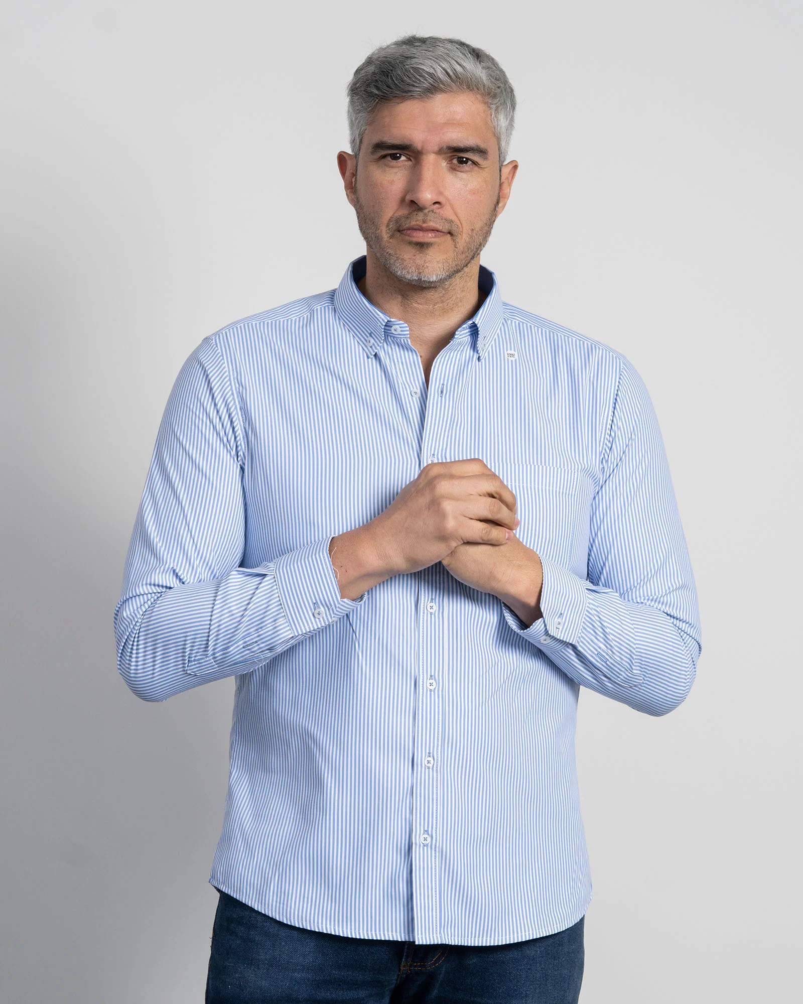 Camisa Rayas Azul Clara - Image 6
