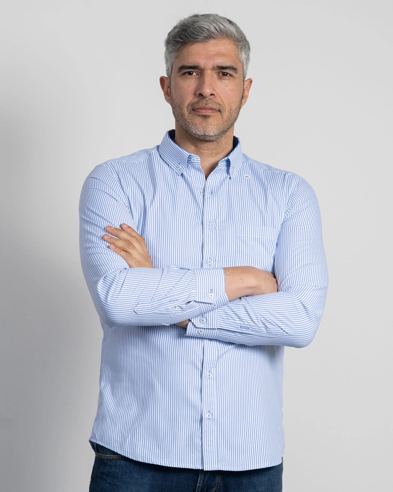 Camisa Rayas Azul Clara - Image 7