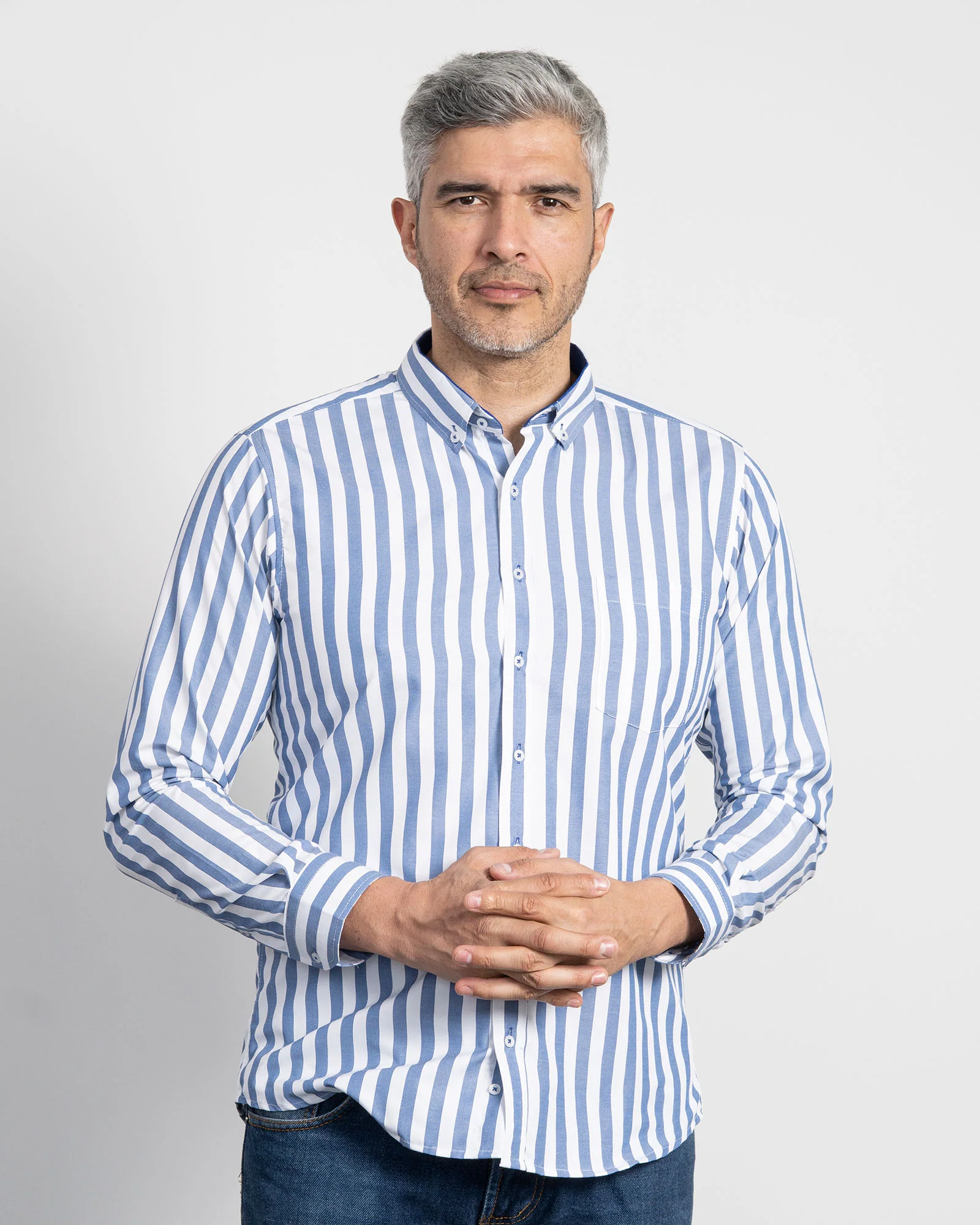 Camisa Rayas Azul Oscura - Image 10
