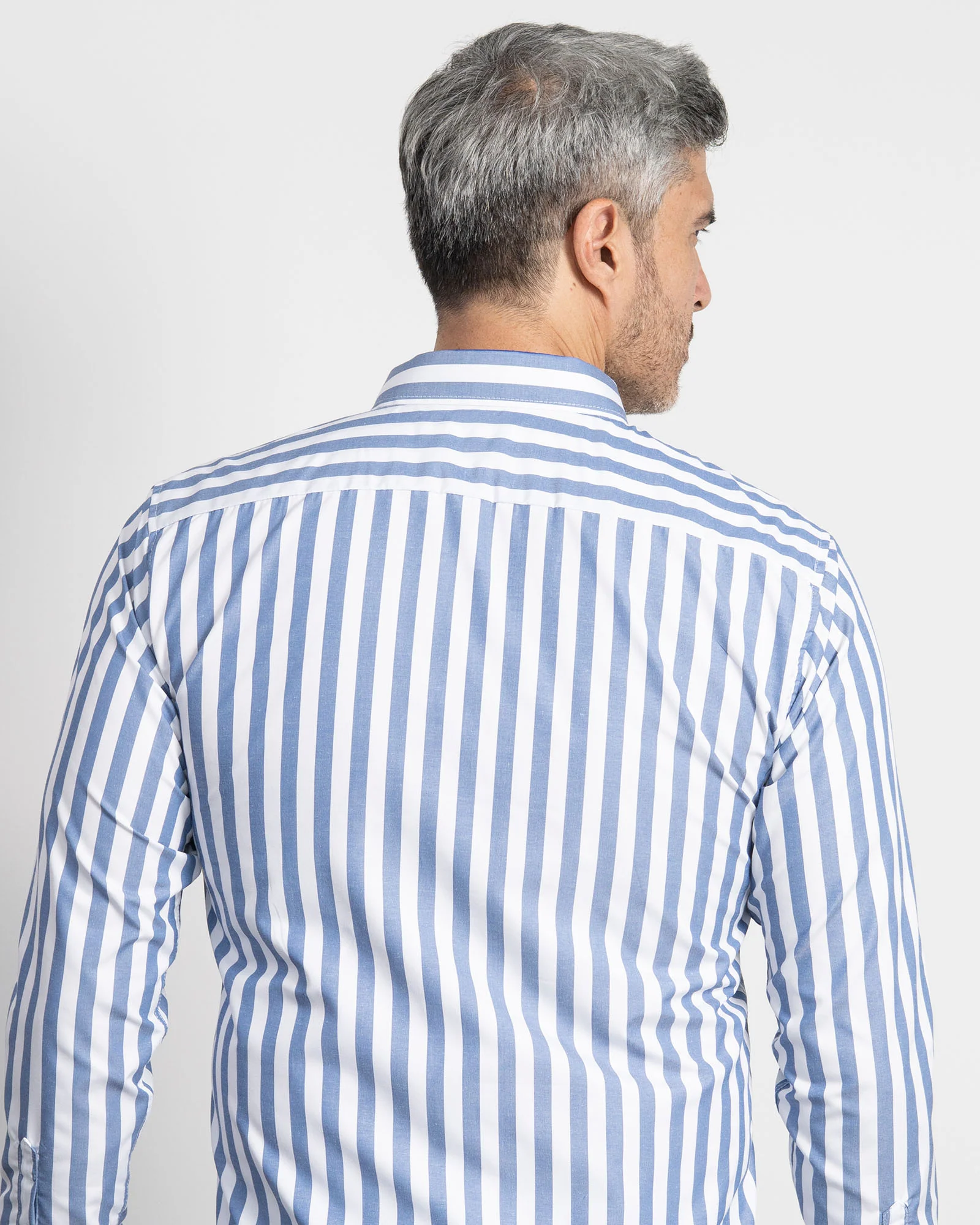Camisa Rayas Azul Oscura - Image 6