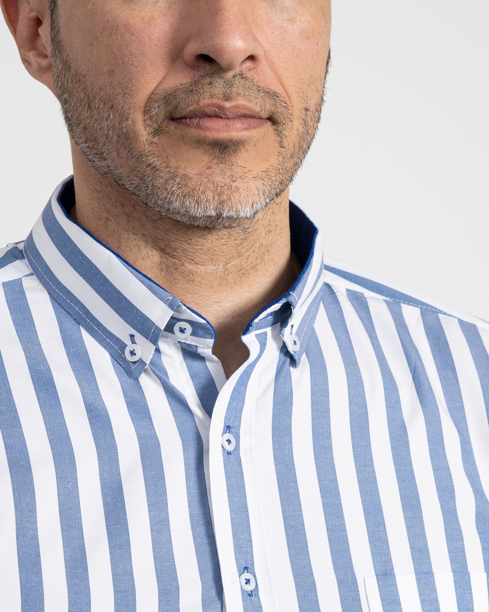 Camisa Rayas Azul Oscura - Image 8