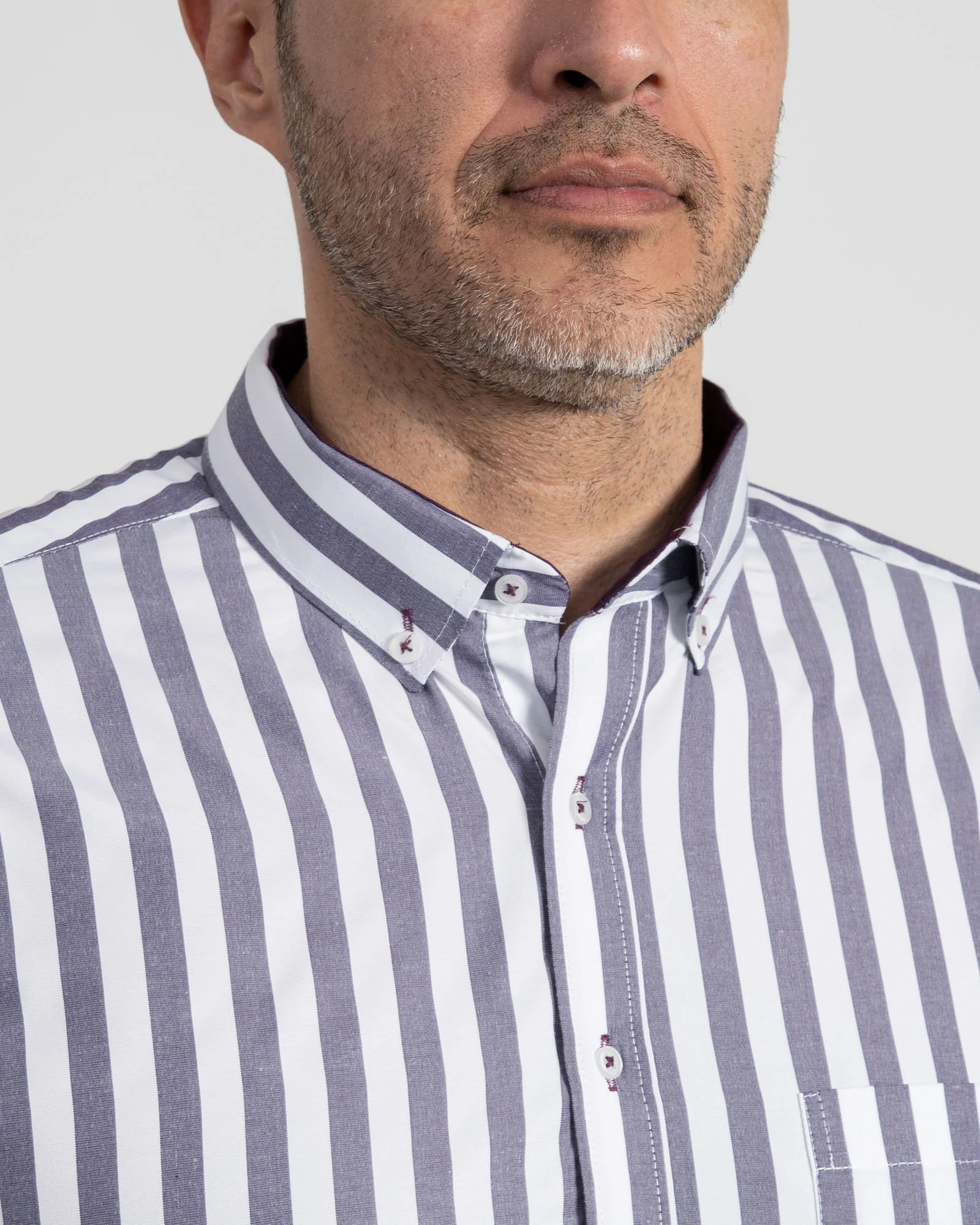 Camisa Rayas Morada - Image 8
