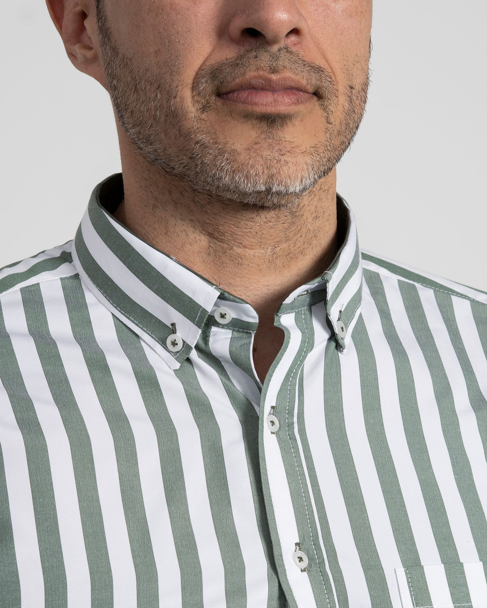 Camisa Rayas Verde Oscura - Image 6