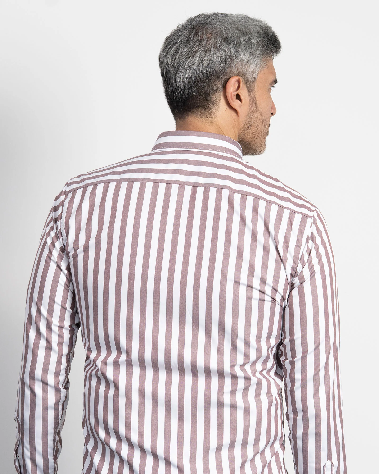 Camisa Rayas Vino Tinto - Image 4