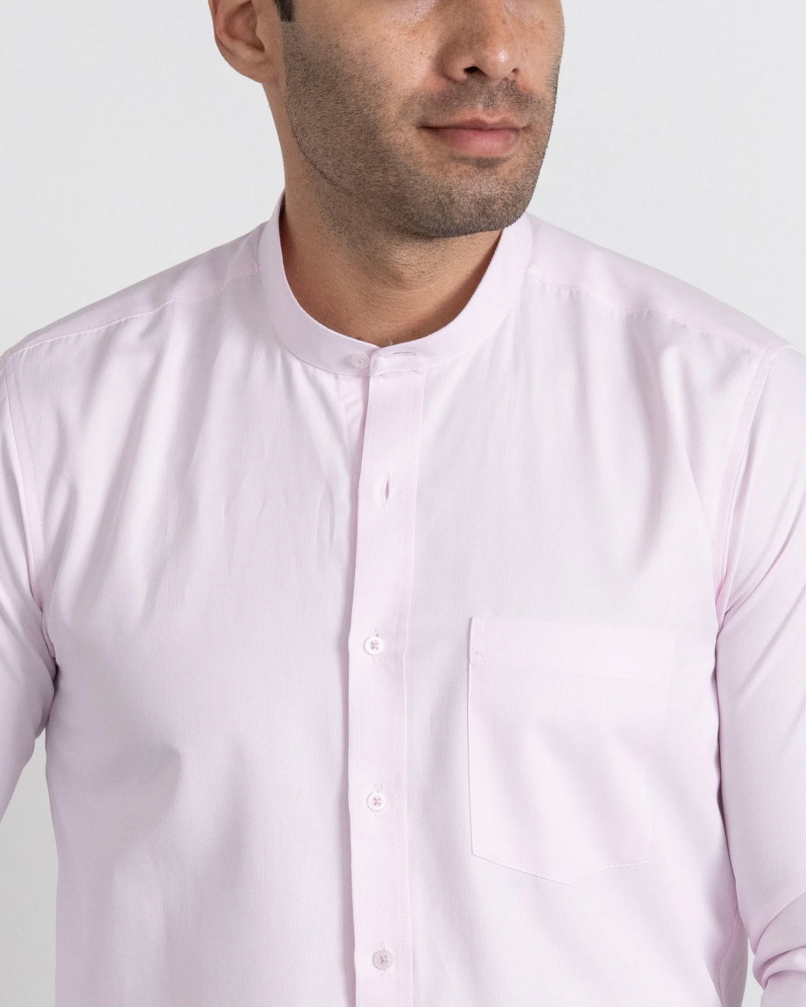 Camisa Rosada Cuello Mao - Image 3